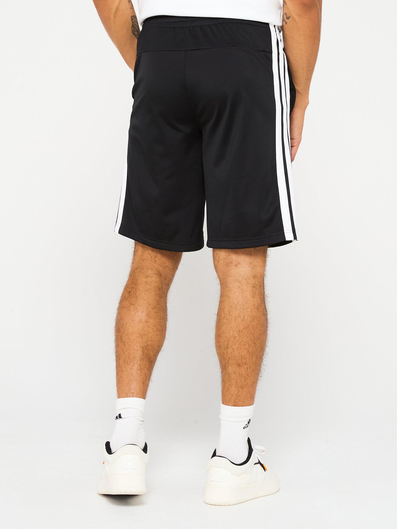 Image 2 of 4 of adidas Sportswear Men's 3-Stripe Tricot Regular Fit Shorts - Black