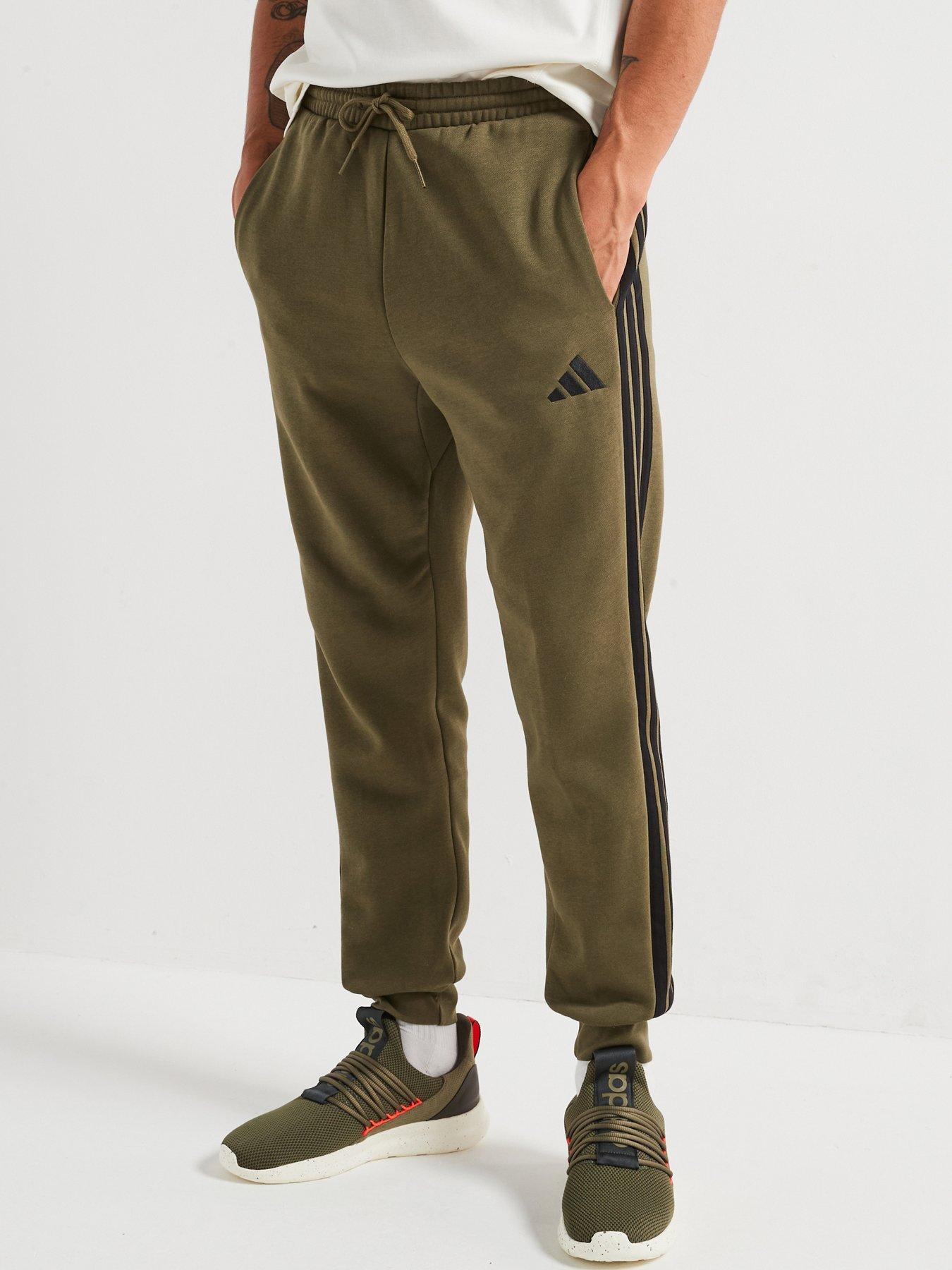 undefined Men's Essential 3-stripe Fleece Pant - Green