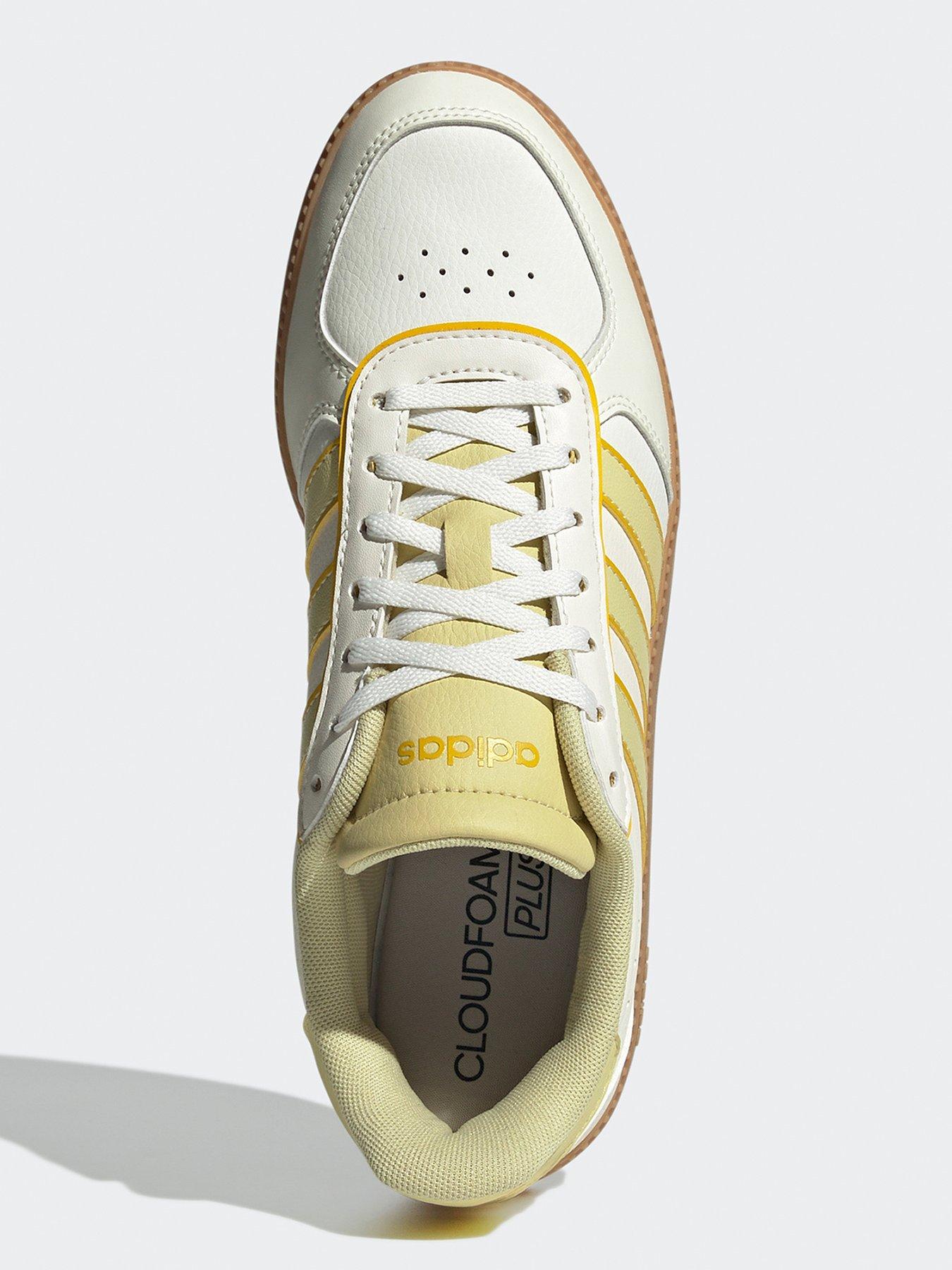 Image 4 of 7 of adidas Sportswear Womens Breaknet Sleek Trainers - Off White/Powder Yellow/Utilit