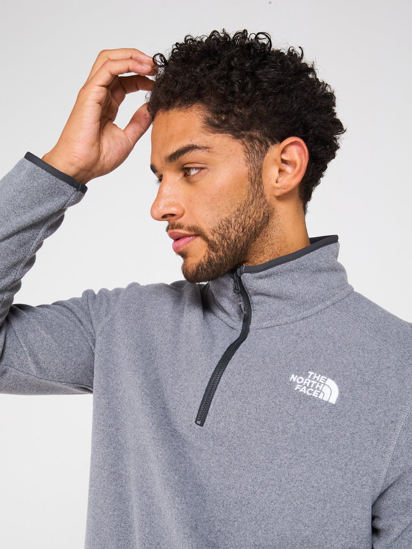 Image 4 of 6 of THE NORTH FACE Men's 100 Glacier 1/4 Zip Fleece - Grey