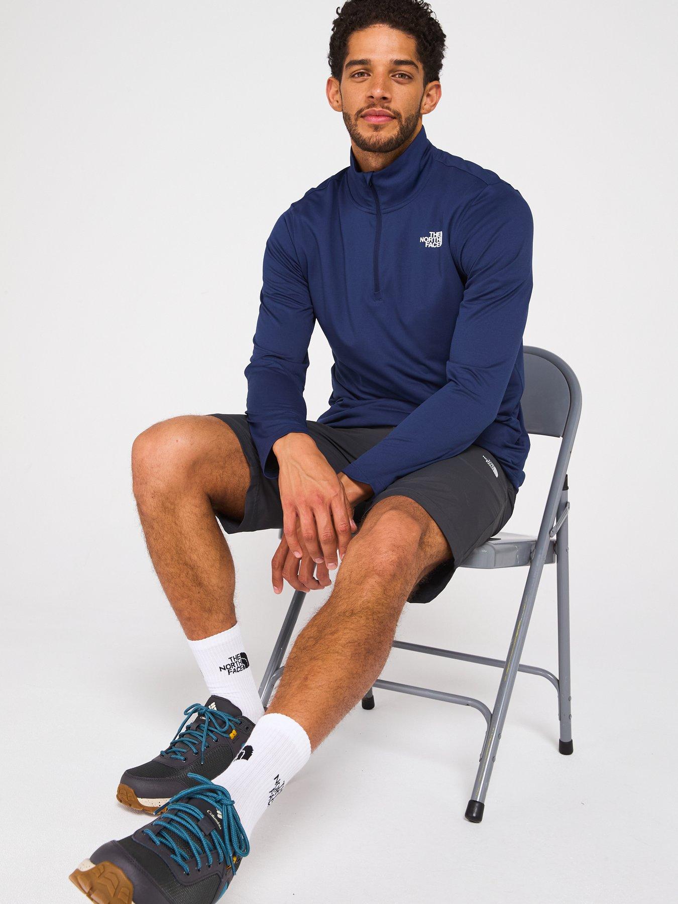 Image 4 of 6 of THE NORTH FACE Men's 24/7 Zip Long Sleeve Tee - Navy