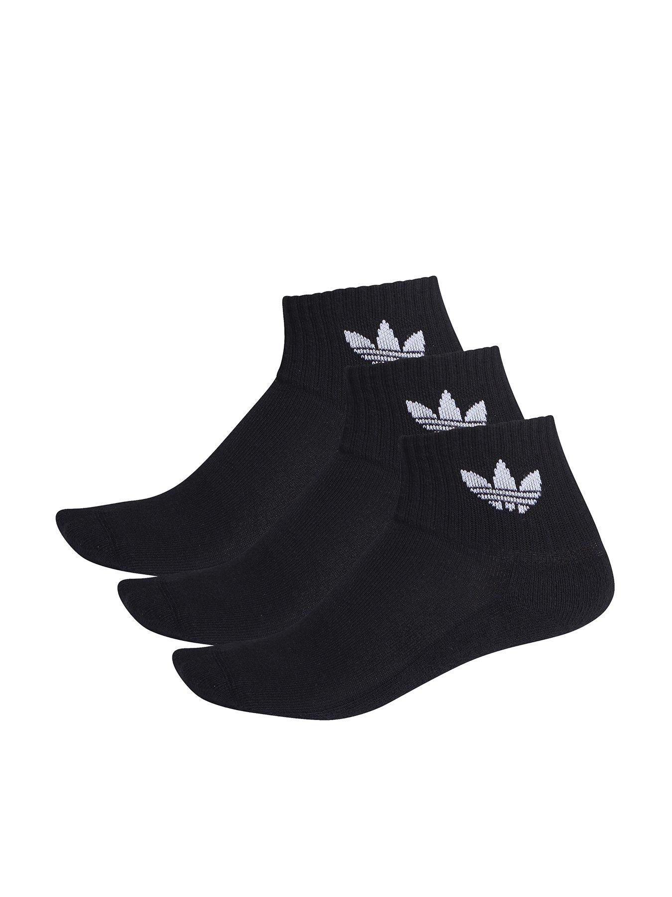 Image 1 of 4 of adidas Originals Mens Mid Crew Socks 3 Pairs - Black