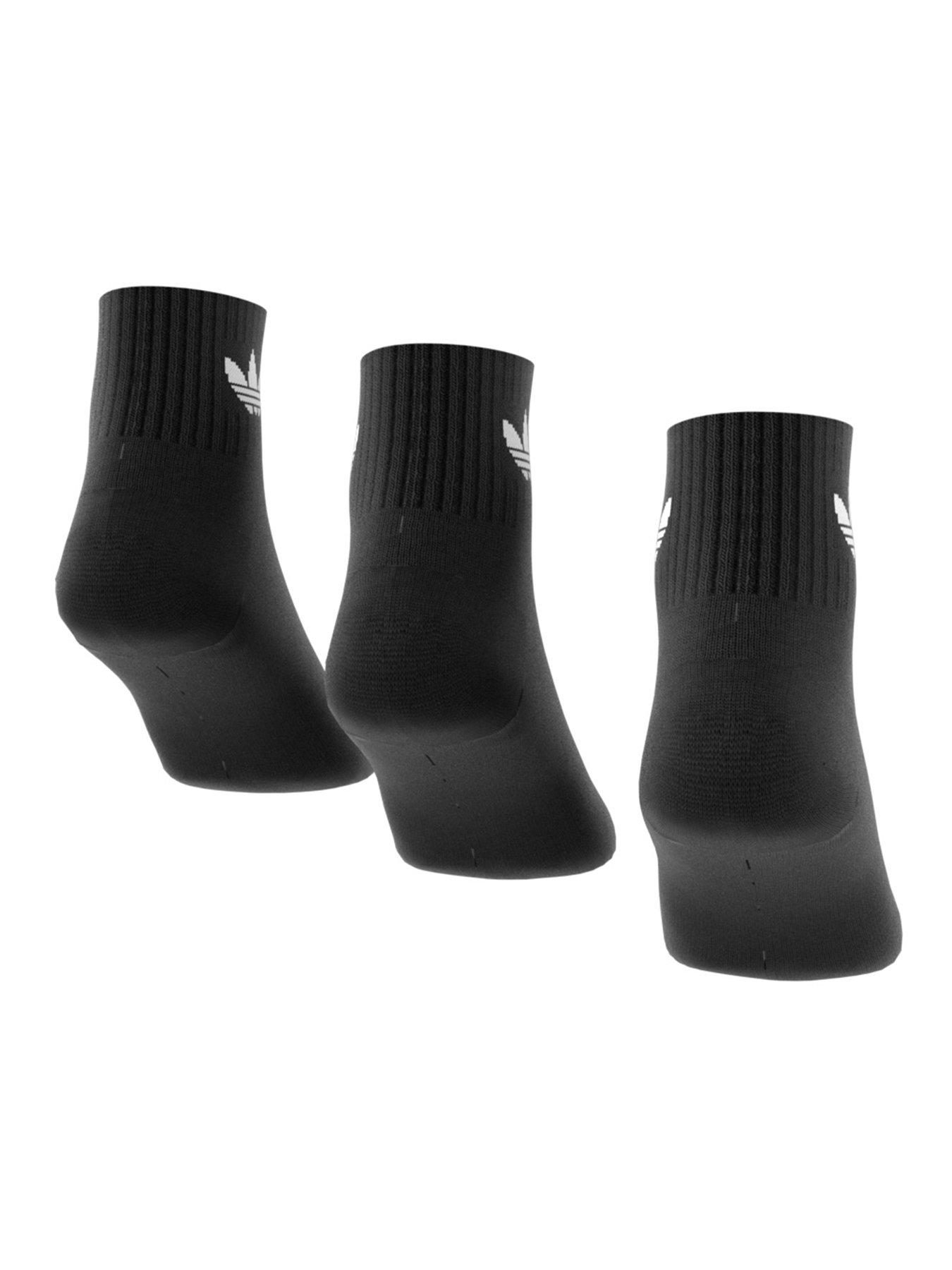 Image 2 of 4 of adidas Originals Mens Mid Crew Socks 3 Pairs - Black