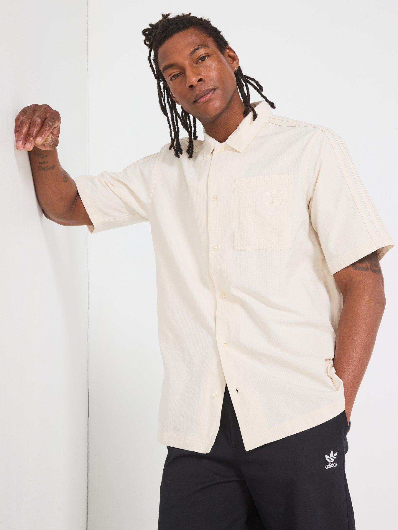 undefined Men's Essentials Seersucker Short Sleeve Shirt - Wonder White