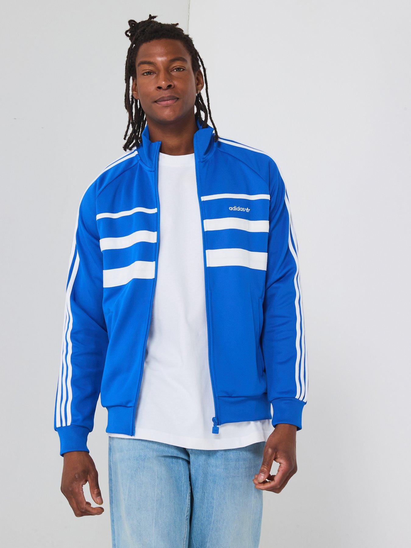 undefined Men's Track Top - Blue/White