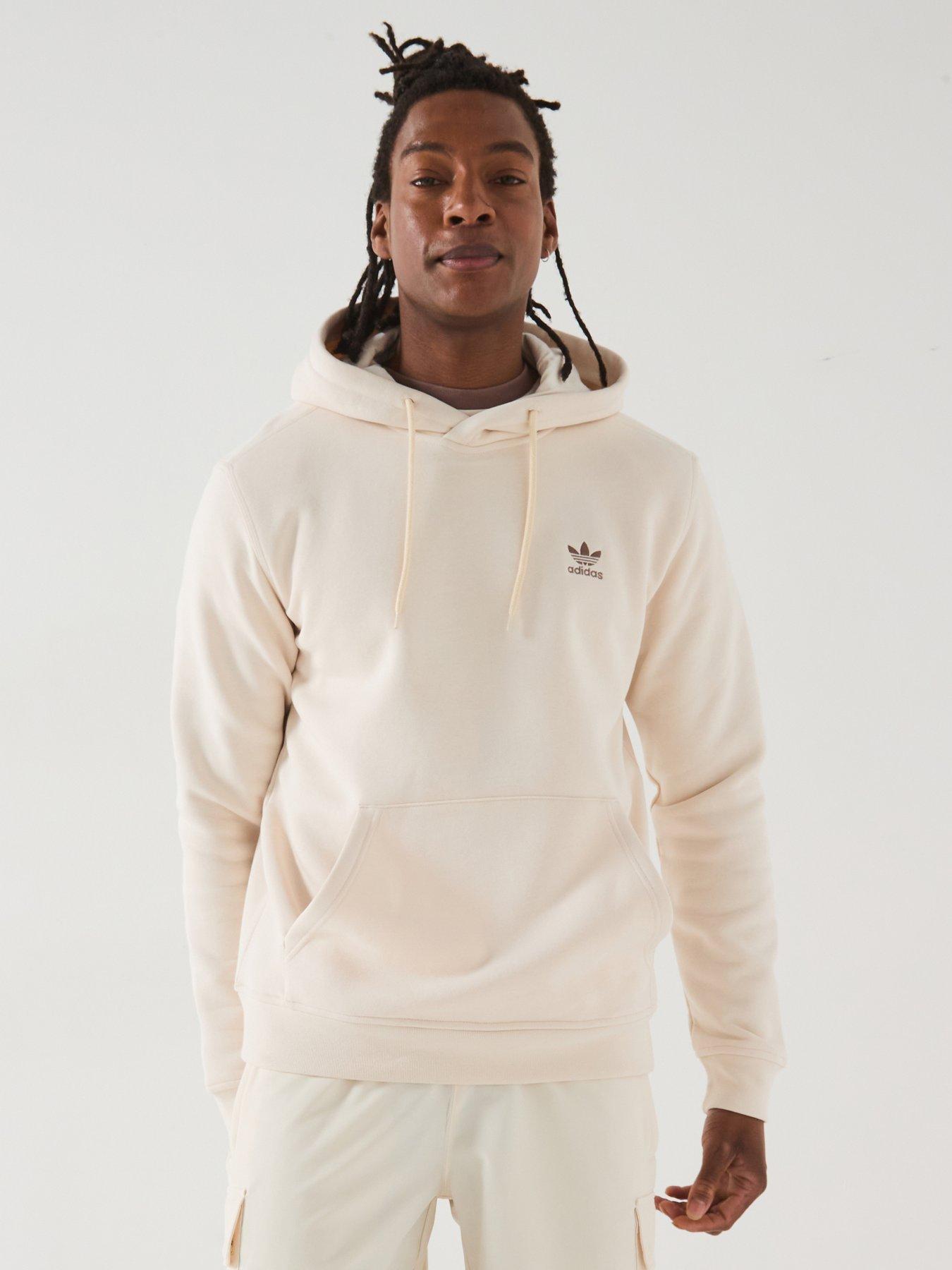 undefined Men's Trefoil Essentials Overhead Hoodie - Wonder White