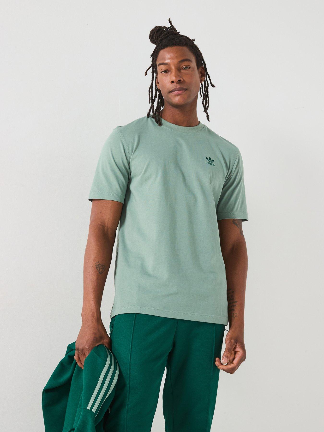 undefined Men's Trefoil Essentials T-Shirt - Silver Green