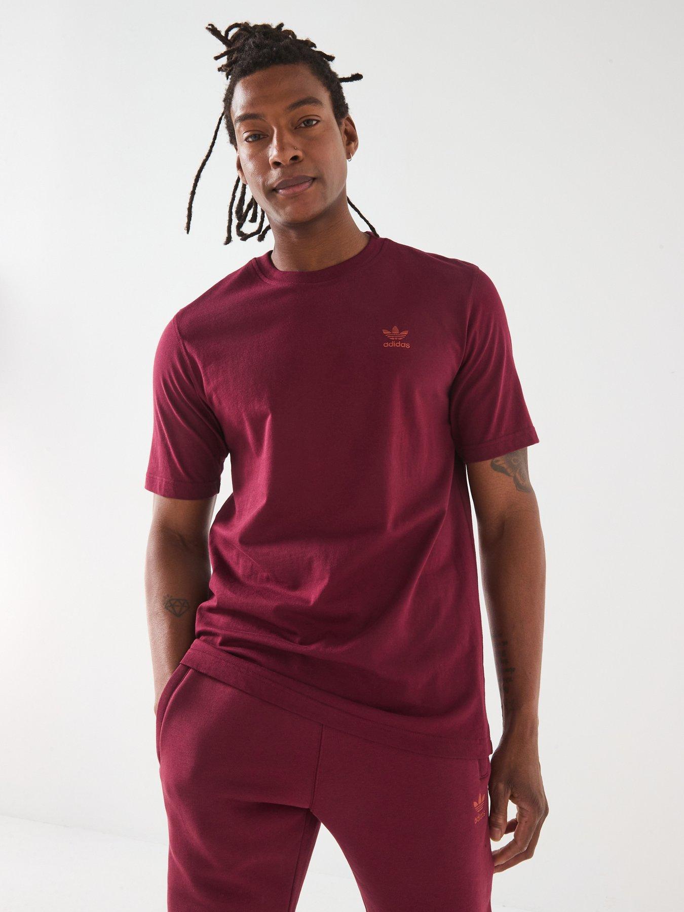 undefined Mens Trefoil Essentials T-Shirt - Red
