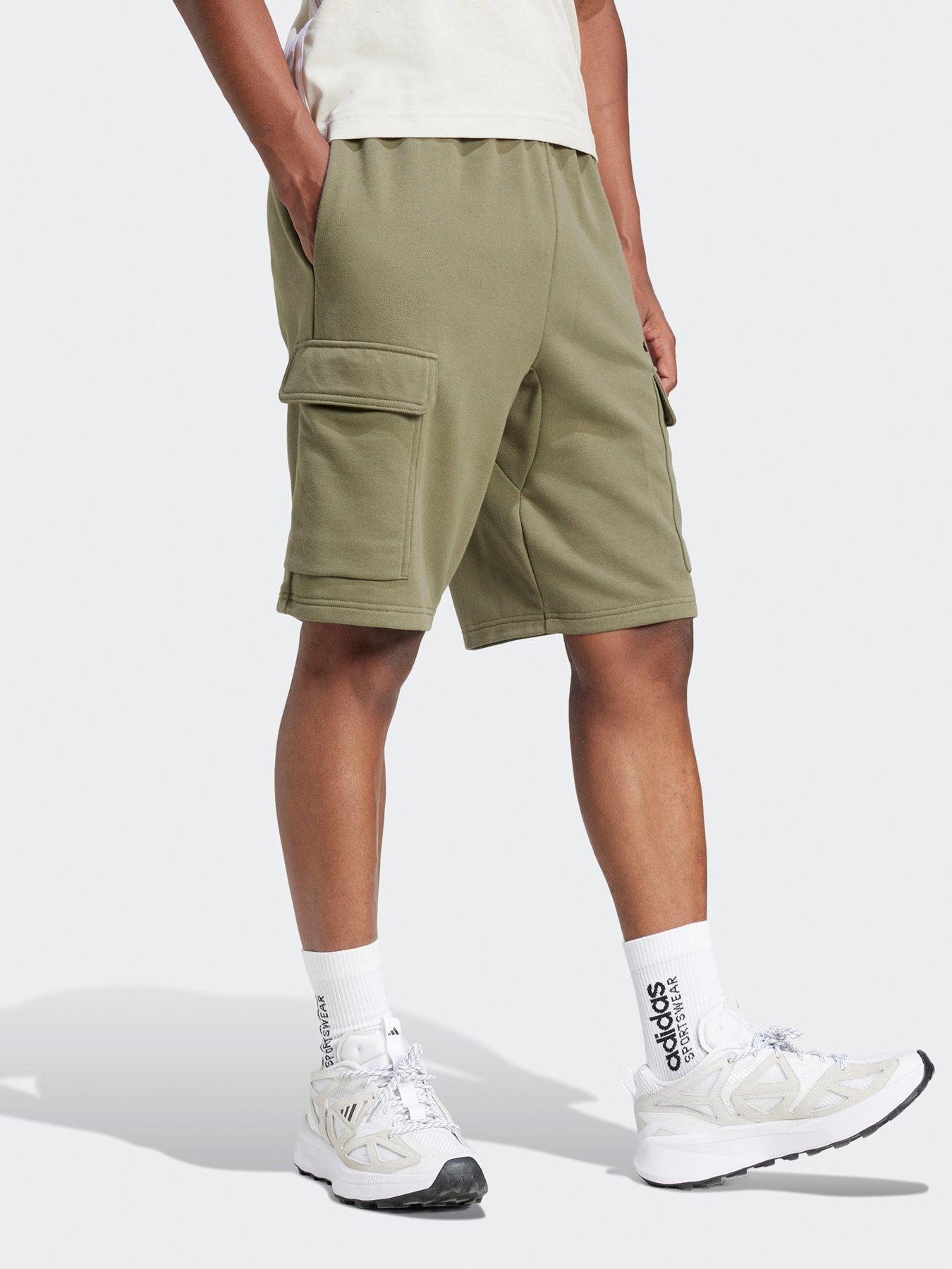 Image 3 of 5 of adidas Sportswear Men's Essentials Feelcozy French Terry Cargo Short - Green