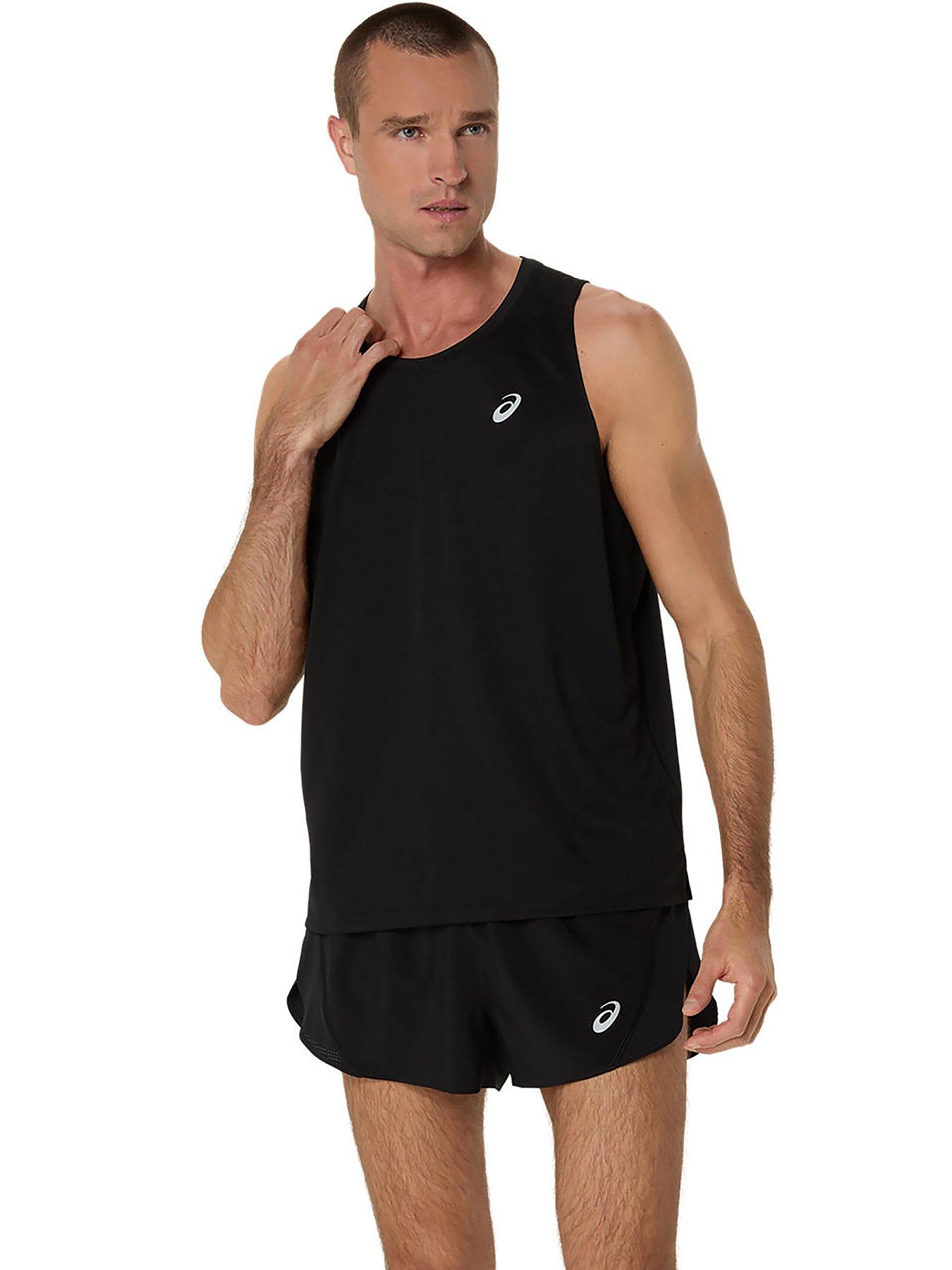 undefined Mens Running Core Singlet - Black