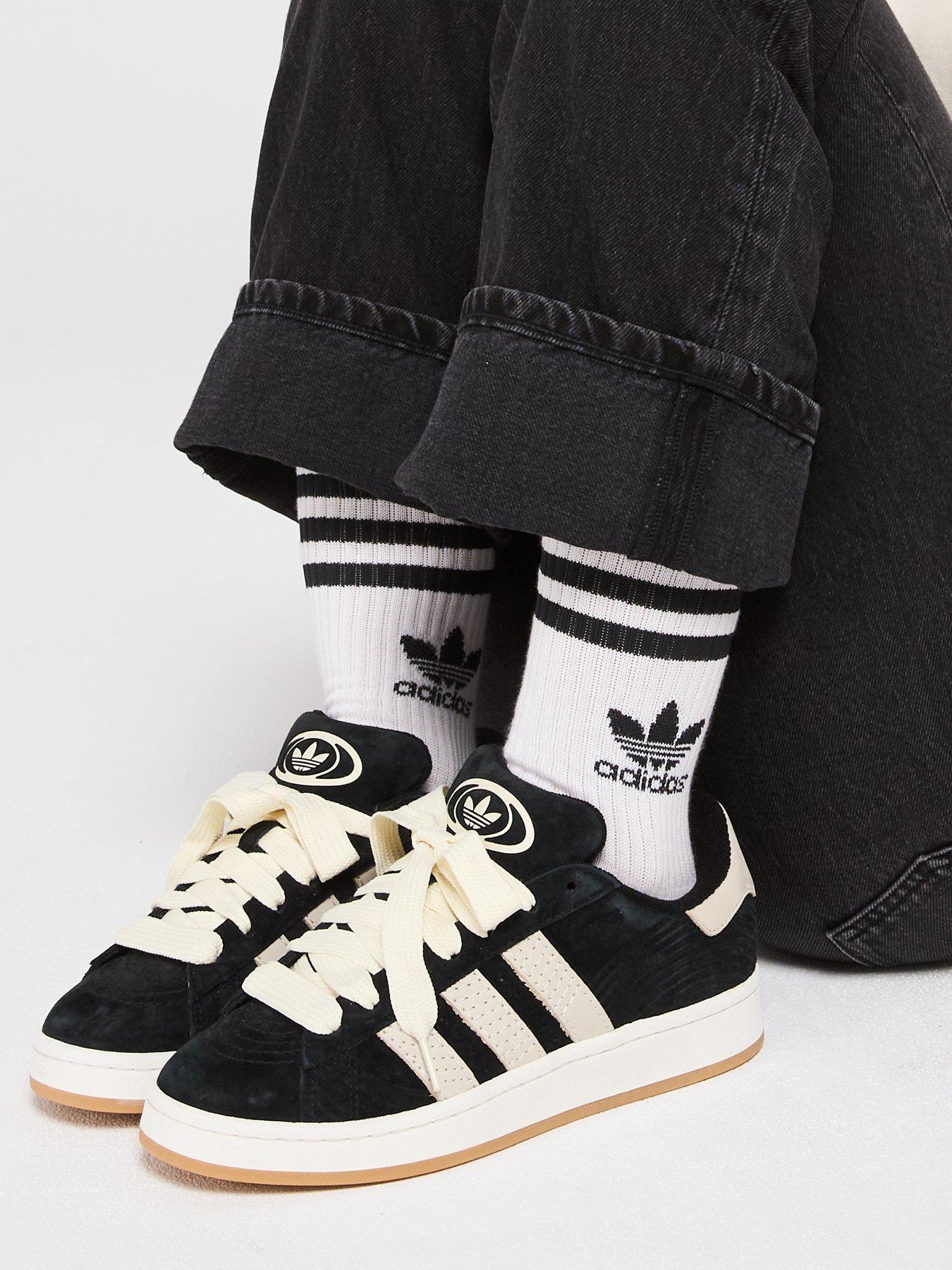 adidas Originals Womens Campus 00S Trainers Black/Off White Very