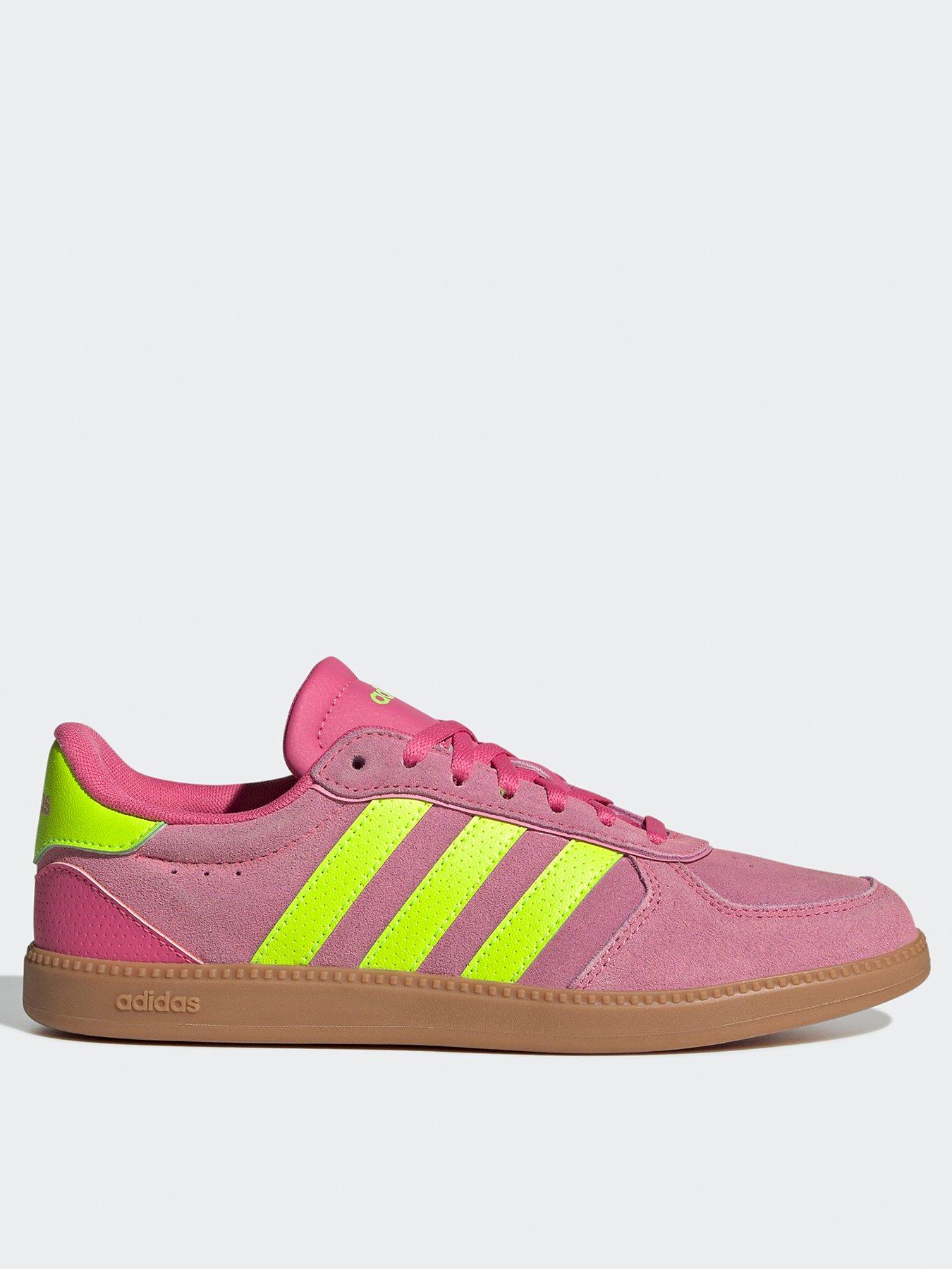 adidas Sportswear Womens Breaknet Sleek Trainers, Pulse Magenta/Lucid Lemon/Blis, Size 5, Women