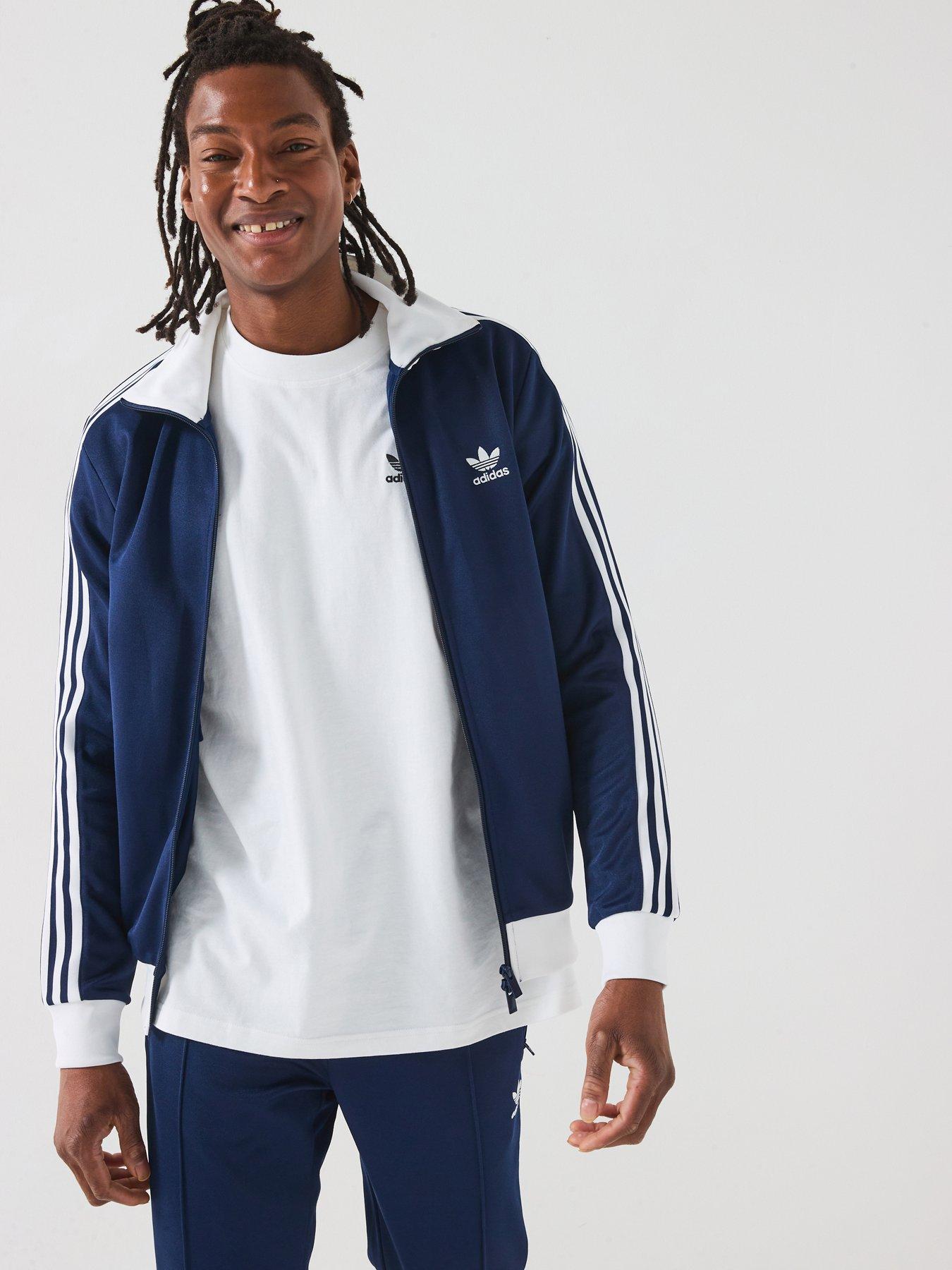 adidas Originals Mens Classic Tracksuit Top - Navy | Very