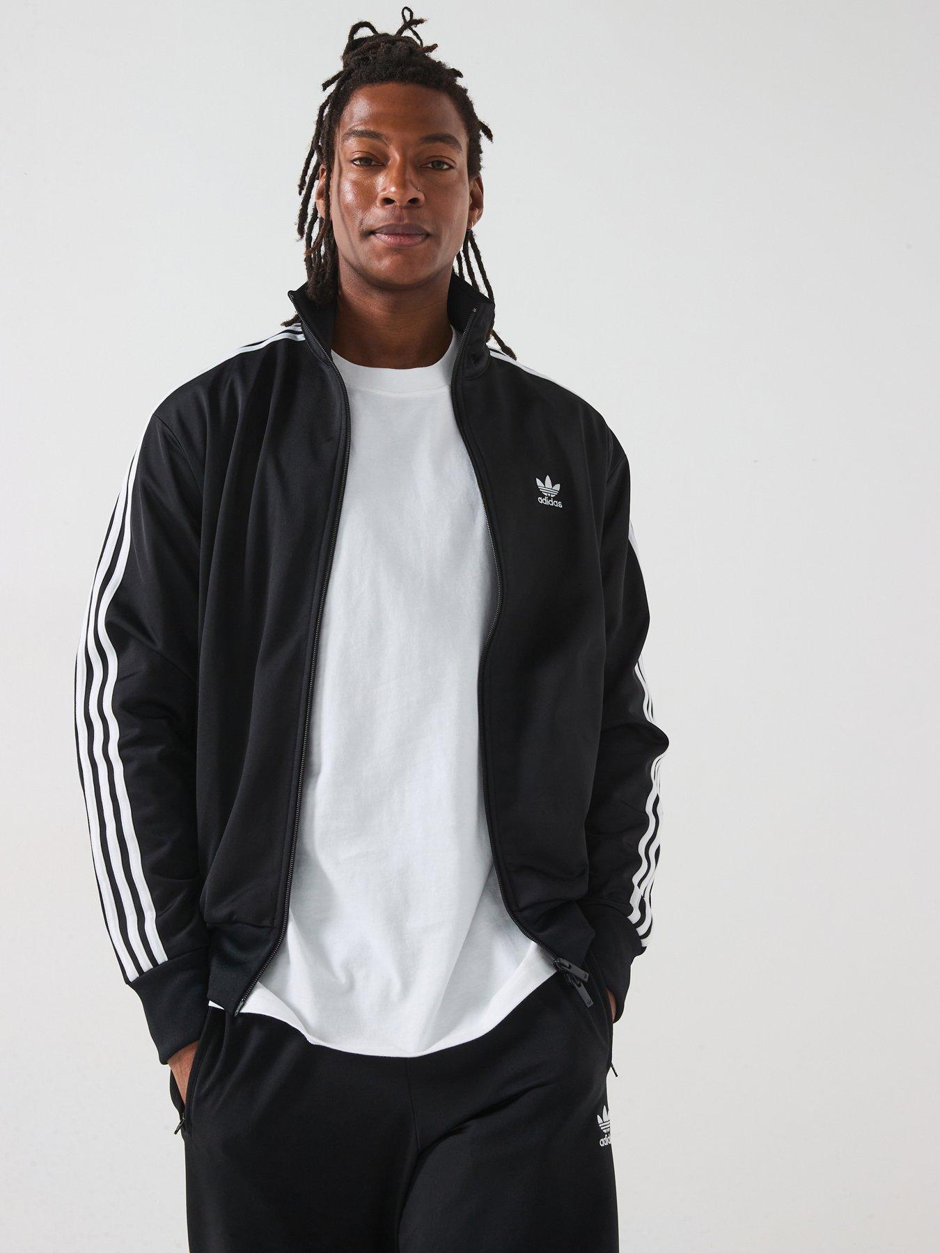 adidas Originals Mens Firebird Tracksuit Top - Black - Black/White