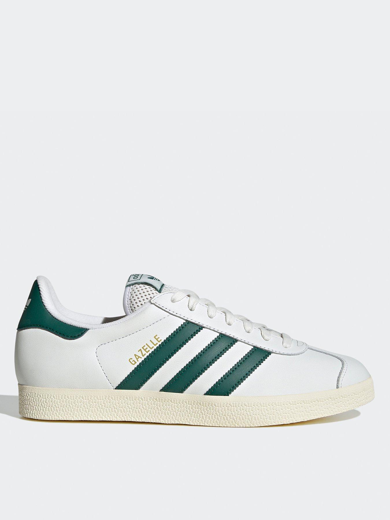undefined Unisex Gazelle Trainers - Core White/C Green/Cream White