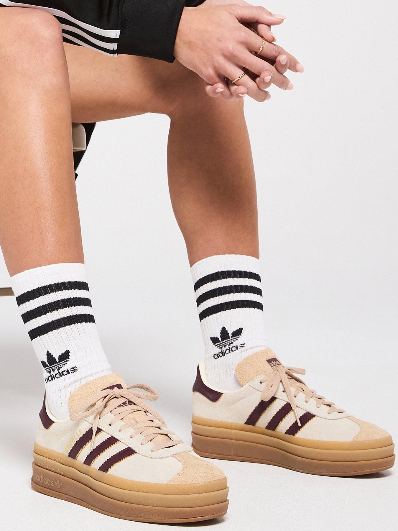 Image 1 of 8 of adidas Originals Womens Gazelle Bold Trainers - Beige