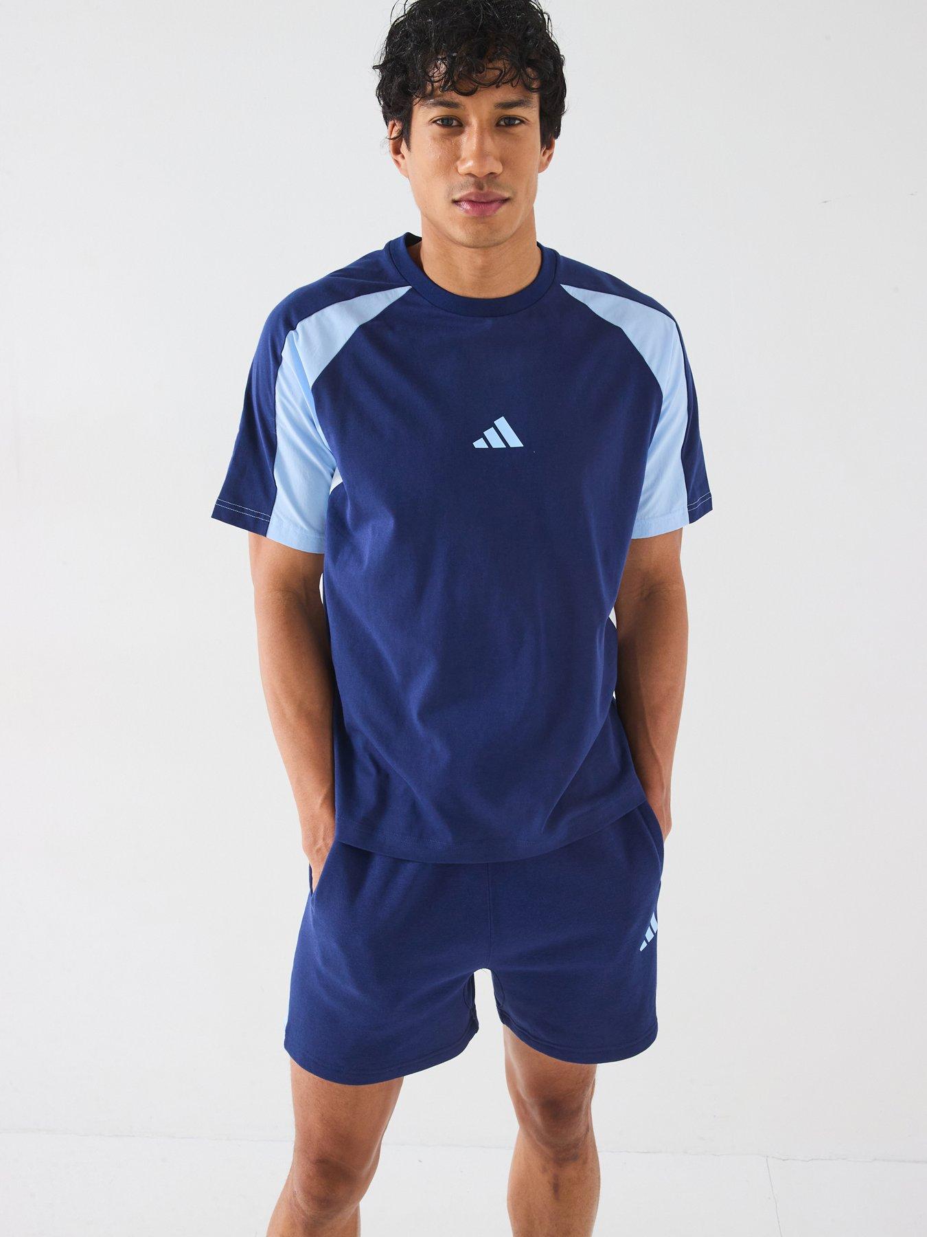 undefined Mens Seasonal Essentials Colourblock T-Shirt - Blue