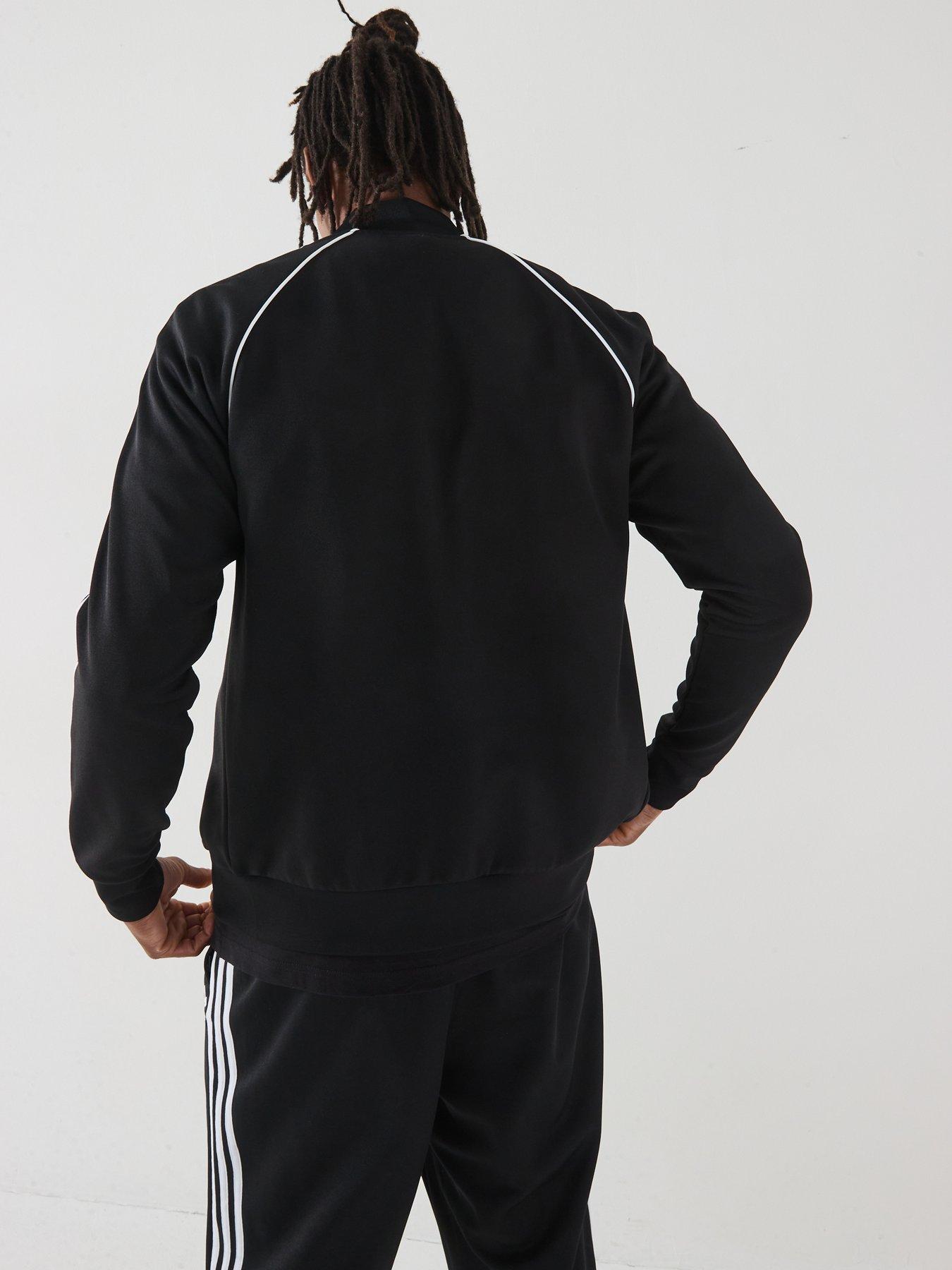Image 2 of 6 of adidas Originals Mens 3-Stripe Full Zip Top - Black