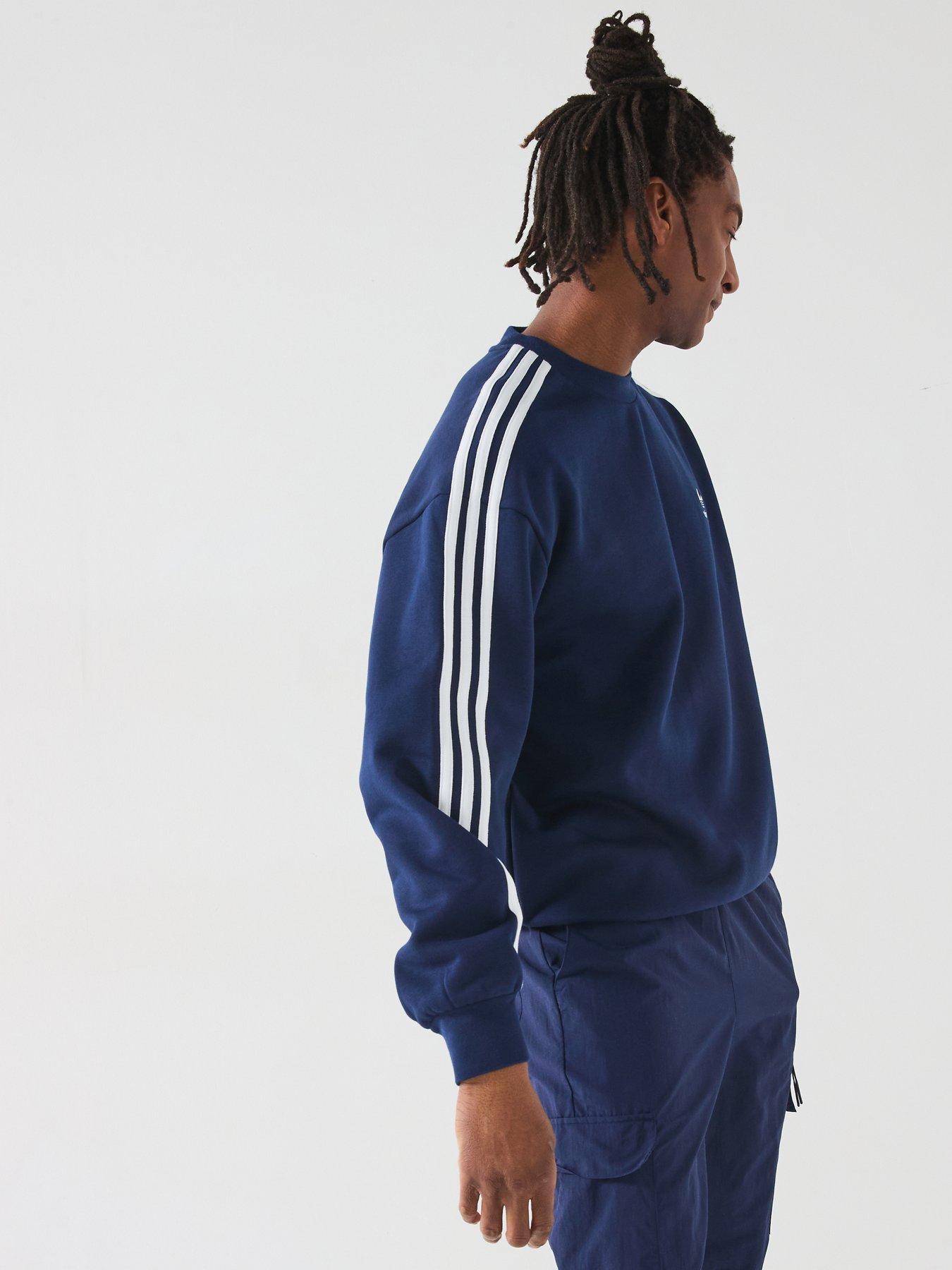 Image 5 of 5 of adidas Originals Mens Adicolor Oversized Crew Sweat - Navy - Blue