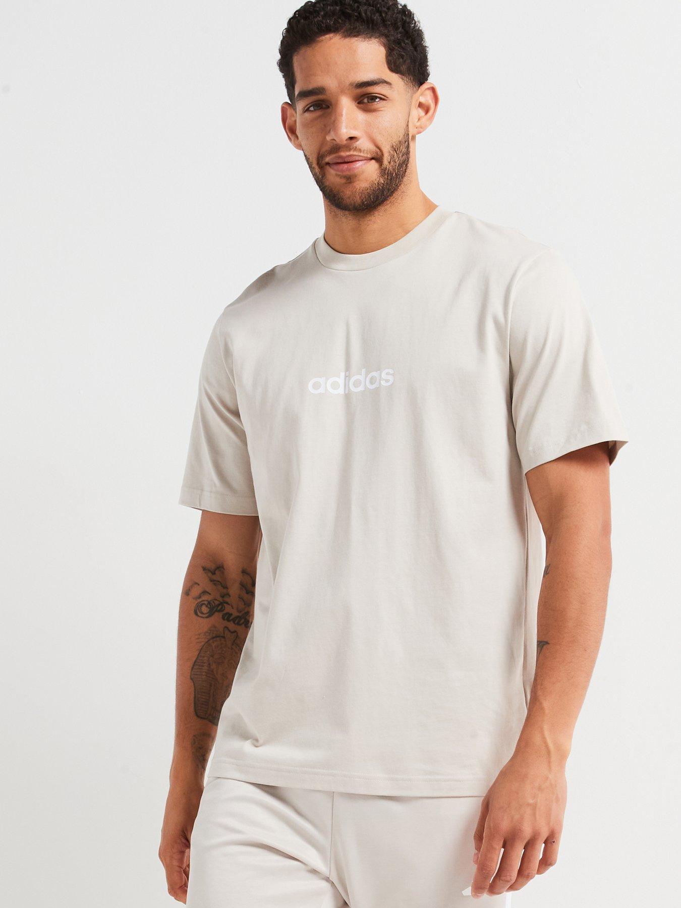 Adidas Sportswear Mens Essentials Linear Single Jersey T-Shirt - Grey
