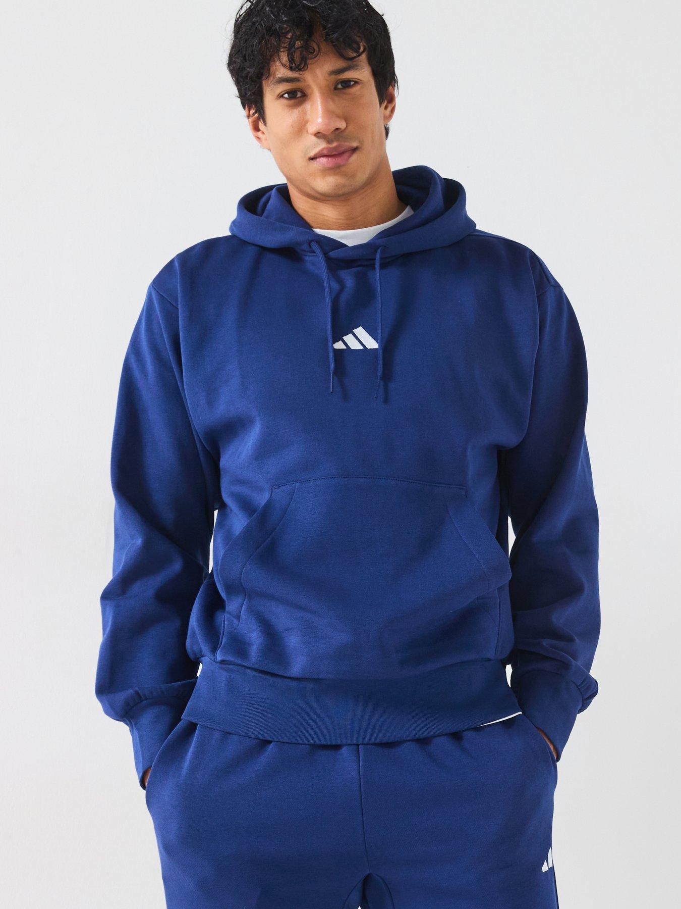 adidas Sportswear Men's Essentials Feelcozy Fleece Hoodie - Blue