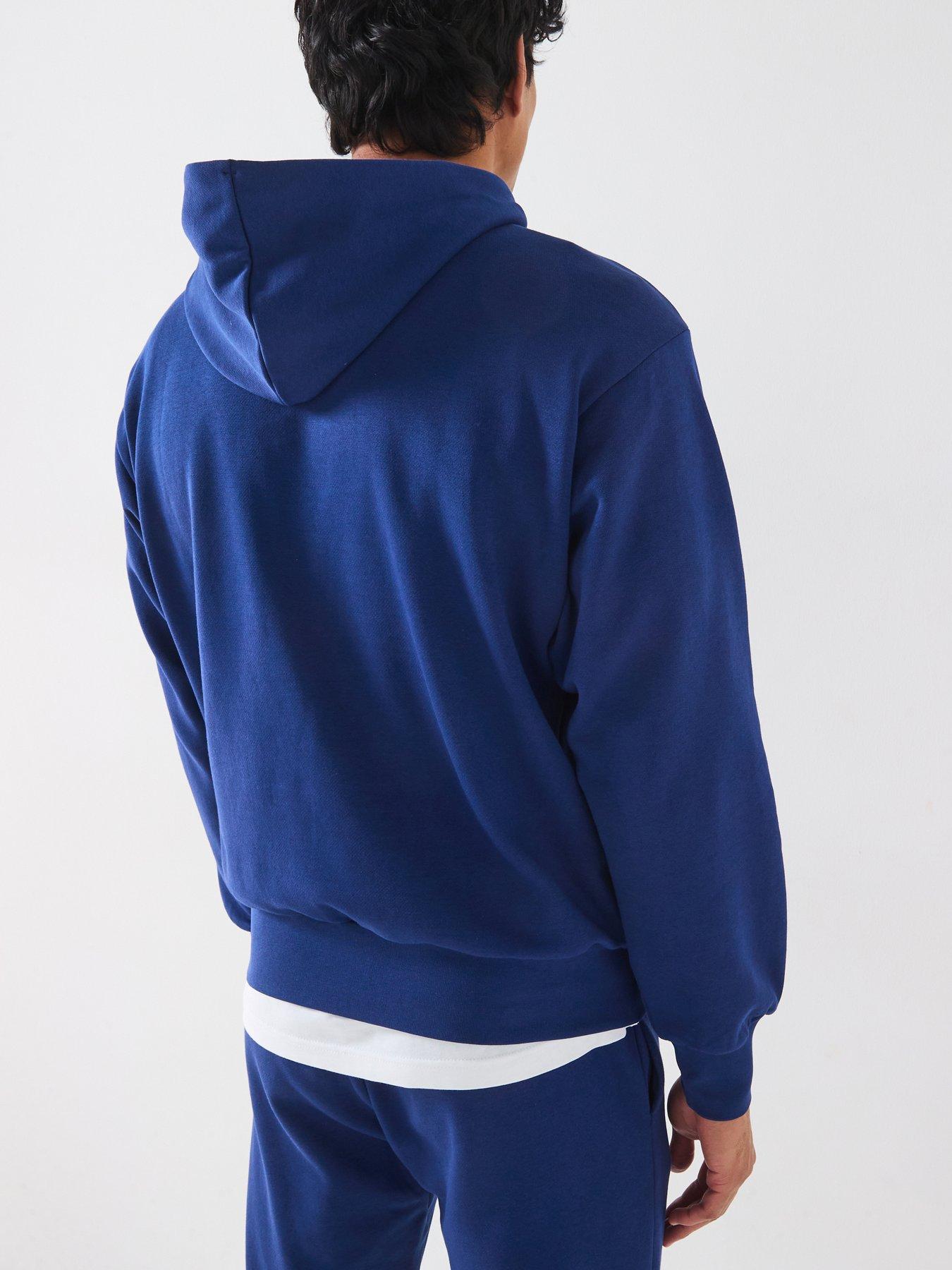 Image 2 of 6 of adidas Sportswear Men's Essentials Feelcozy Fleece Hoodie - Blue