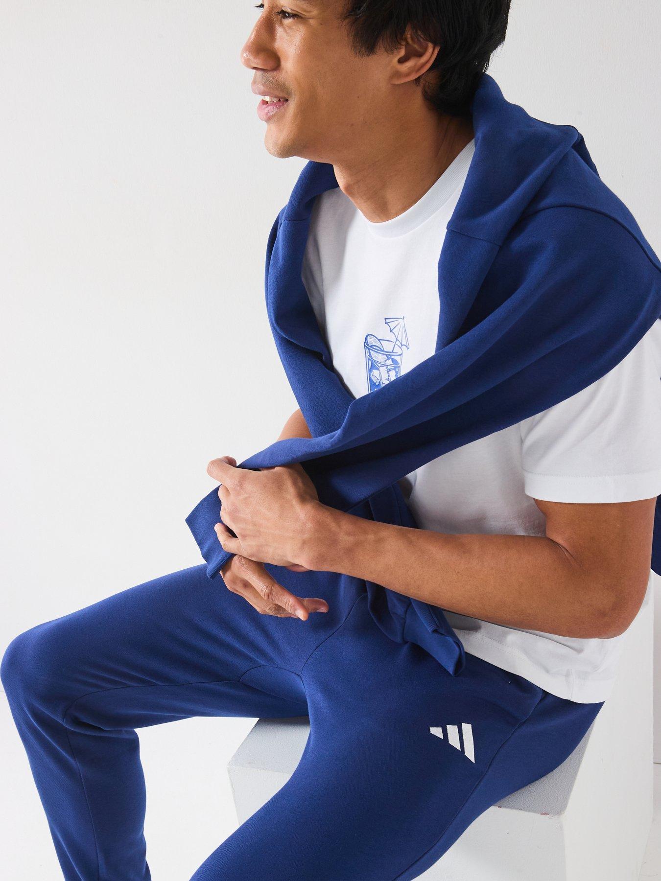 Image 5 of 6 of adidas Sportswear Men's Essentials Feelcozy Fleece Pant - Blue