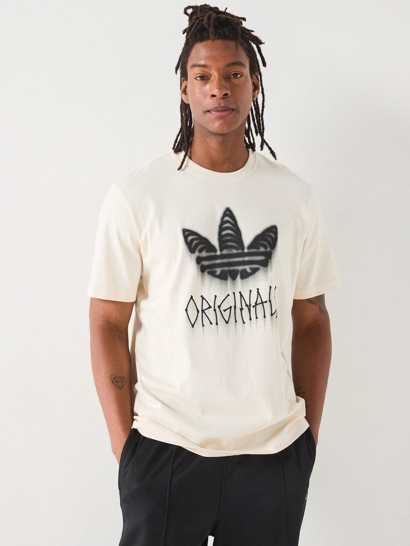 undefined Men's Skeleton Trefoil T-Shirt - Wonder White