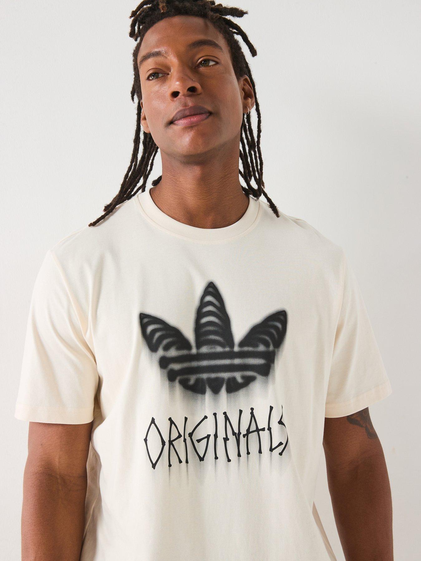 Image 6 of 6 of adidas Originals Men's Skeleton Trefoil T-Shirt - Wonder White