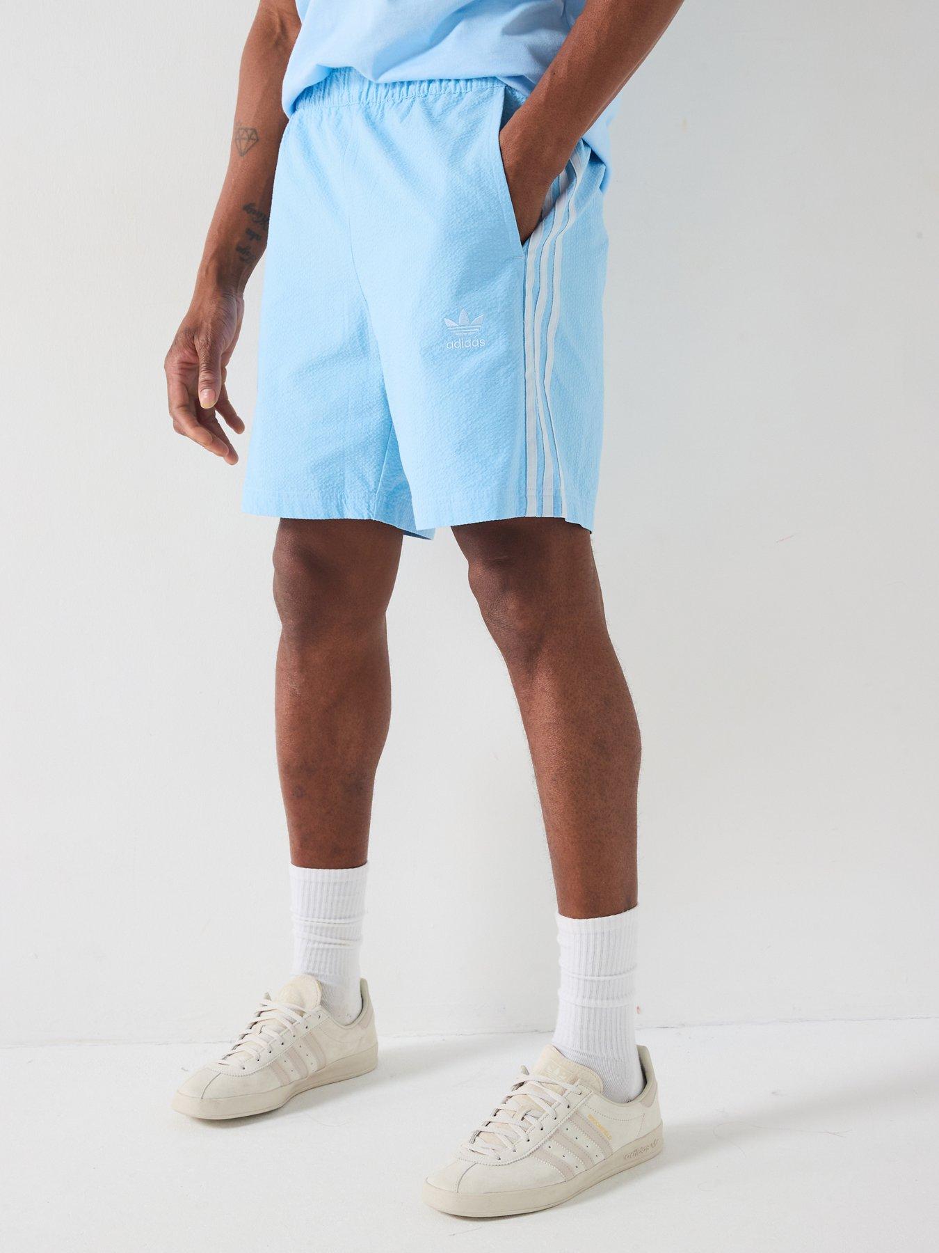 undefined Men's Essentials Seersucker Shorts - Clear Sky
