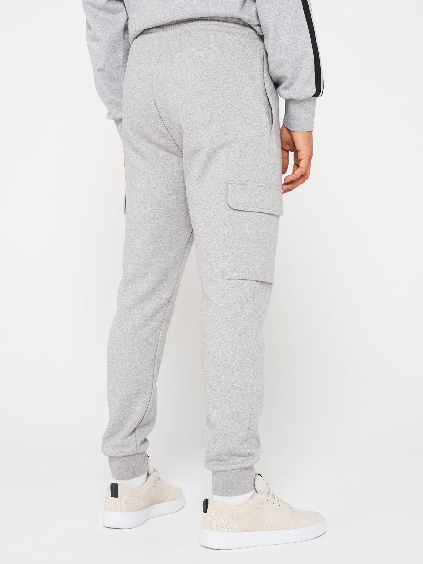 Image 2 of 5 of adidas Sportswear Mens Essentials Feelcozy Fleece Cargo Joggers - Grey