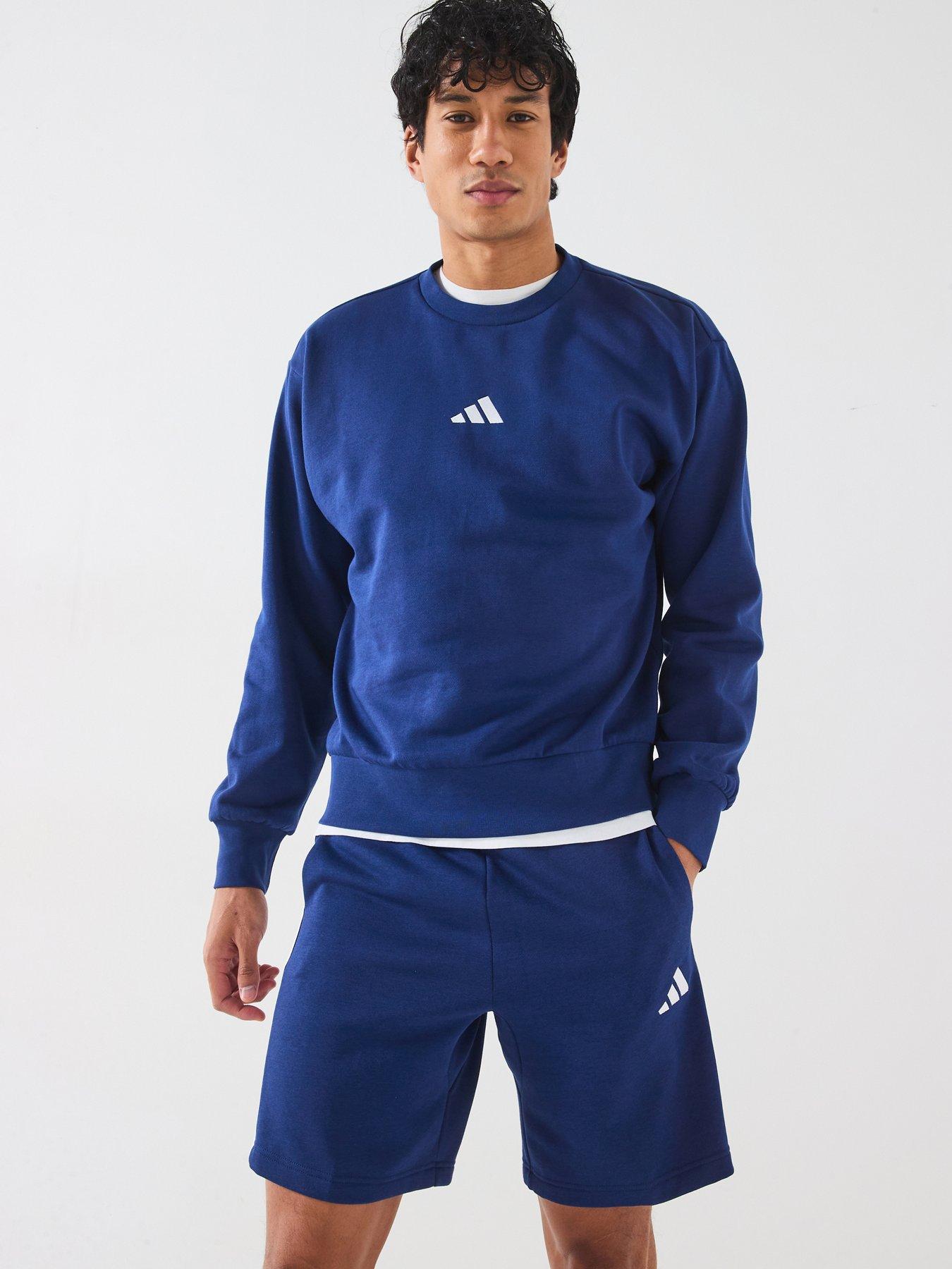 undefined Mens Essentials Feelcozy Fleece Sweatshirt - Blue