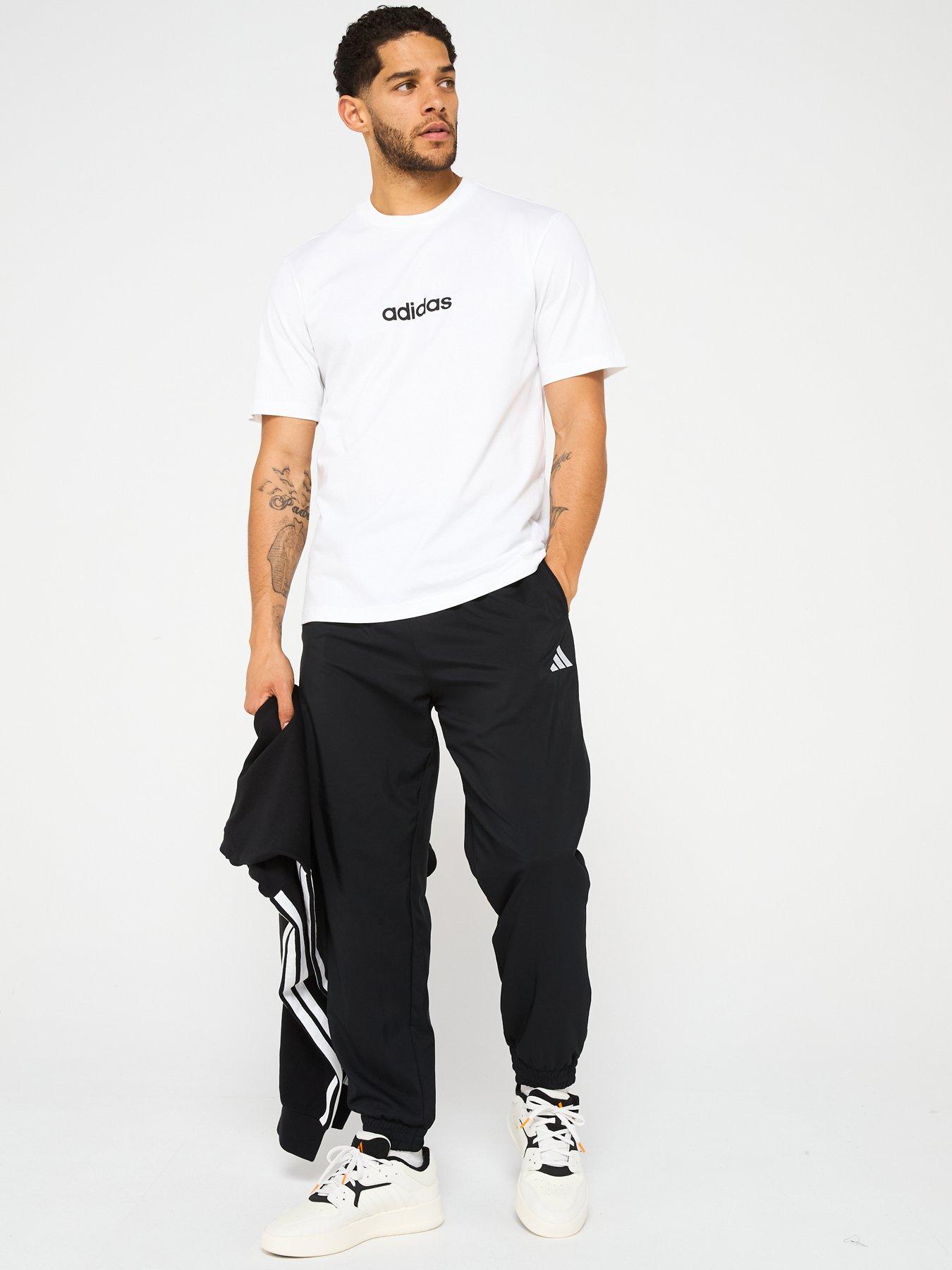 Image 3 of 5 of adidas Sportswear Mens Essentials Small Logo Tracksuit Bottoms - Black