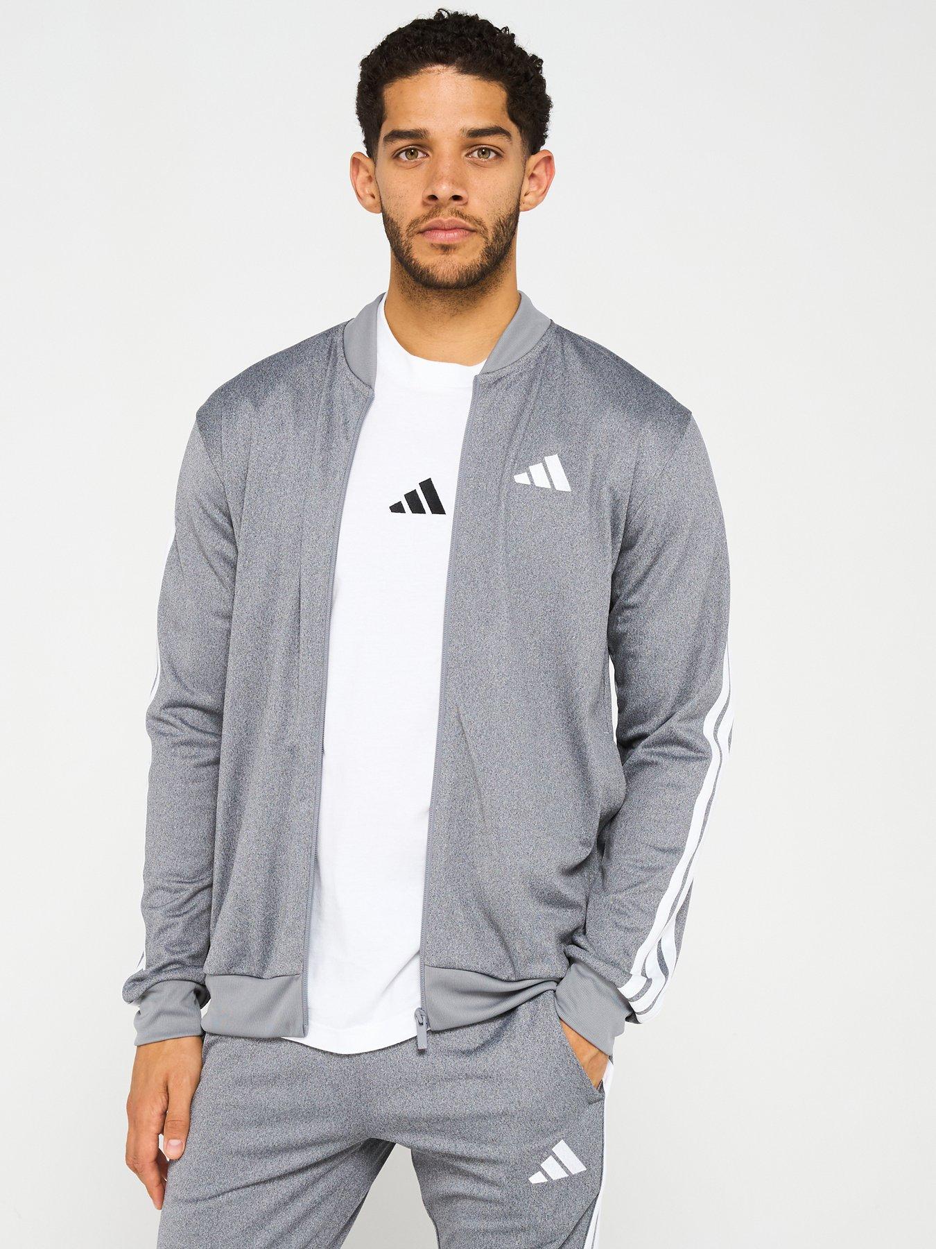 undefined Men's Tricot Regular-Fit Mélange Track Top - Black