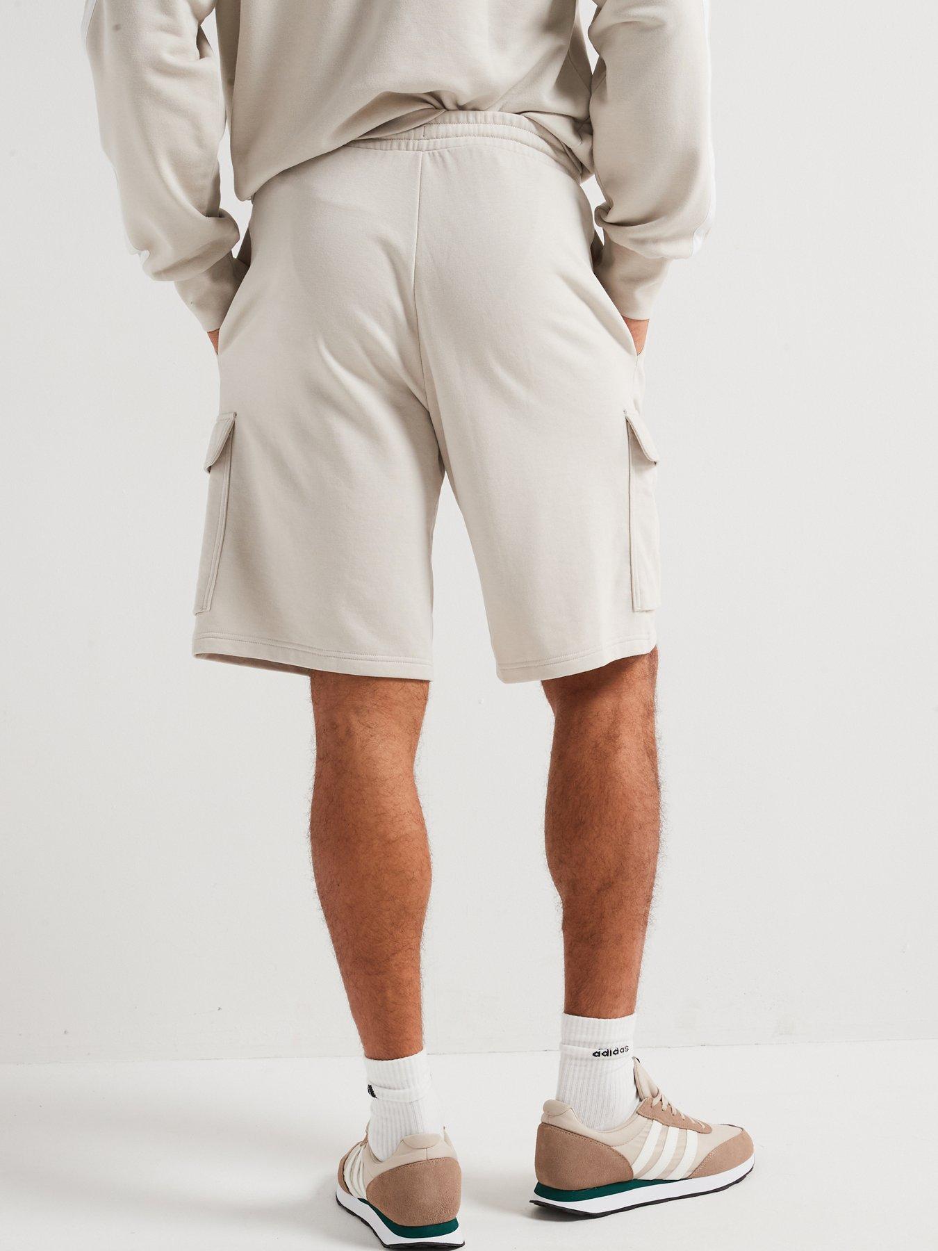 Image 2 of 5 of adidas Sportswear Mens Essentials Feel Cozy French Terry Cargo Shorts - Grey