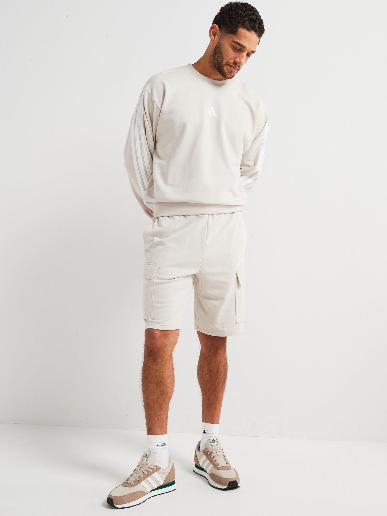 Image 5 of 5 of adidas Sportswear Mens Essentials Feel Cozy French Terry Cargo Shorts - Grey