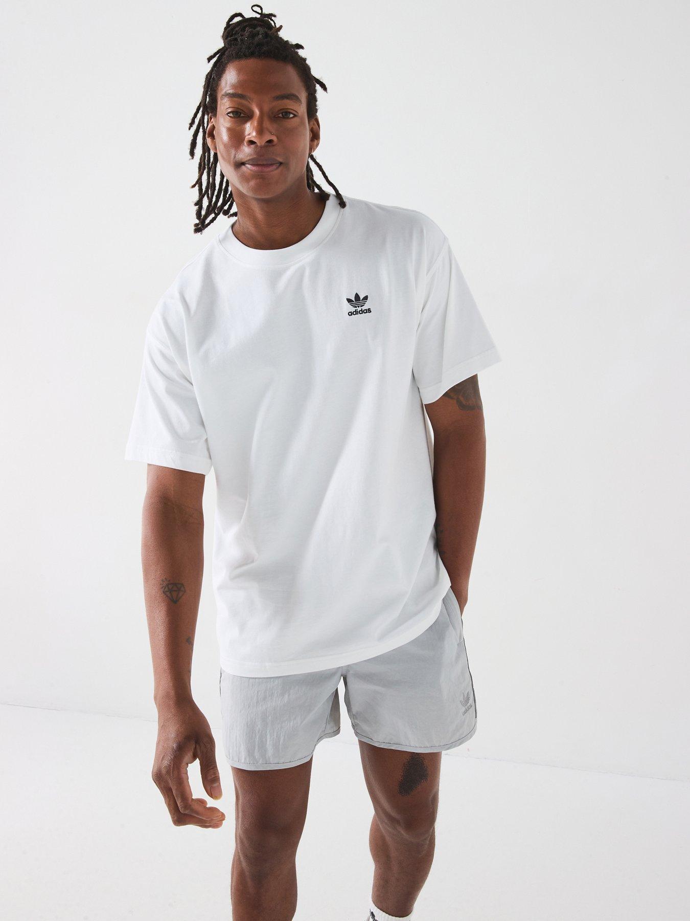 undefined Mens Trefoil Essentials Oversized T-Shirt - White