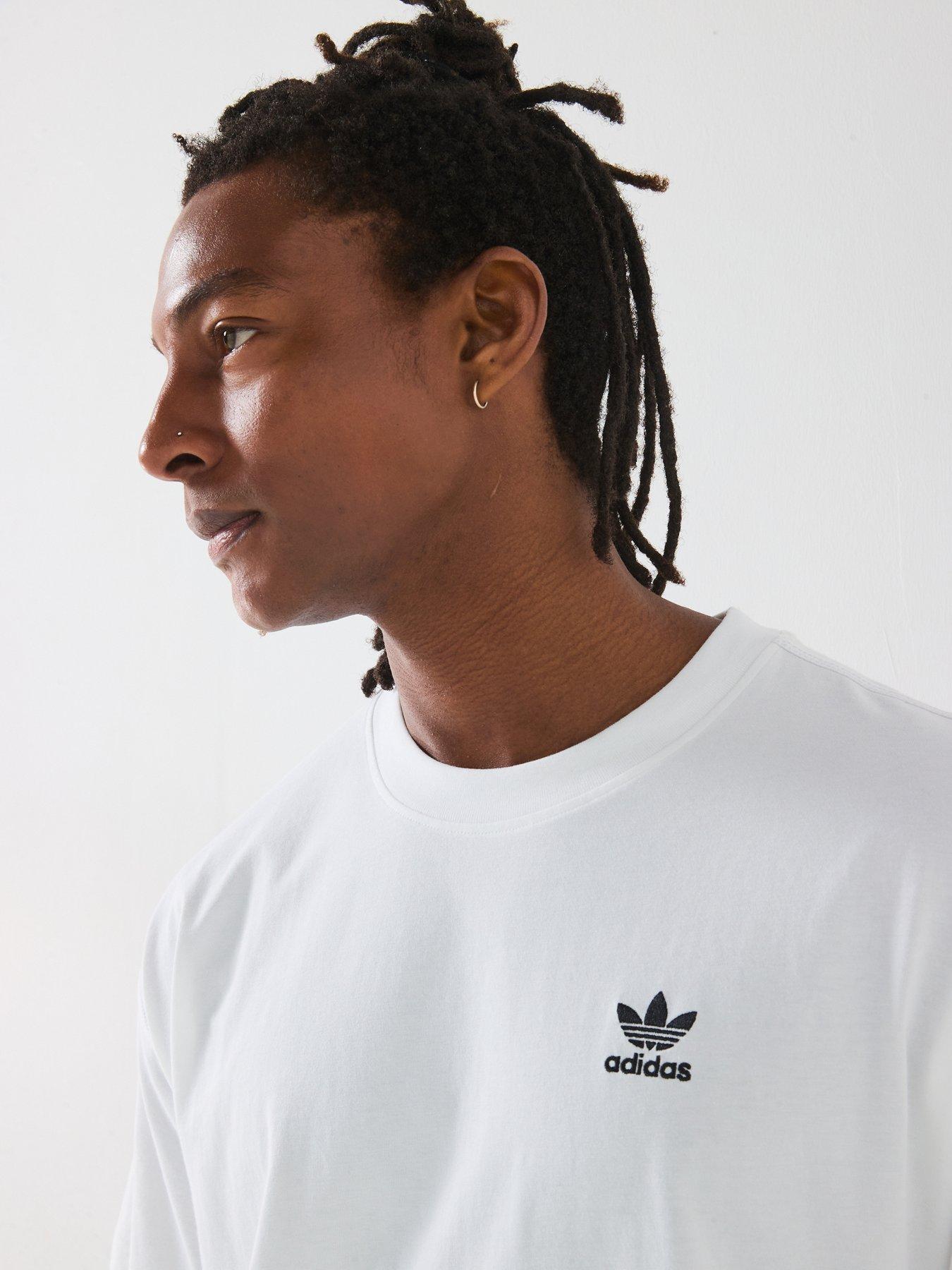Image 4 of 6 of adidas Originals Mens Trefoil Essentials Oversized T-Shirt - White