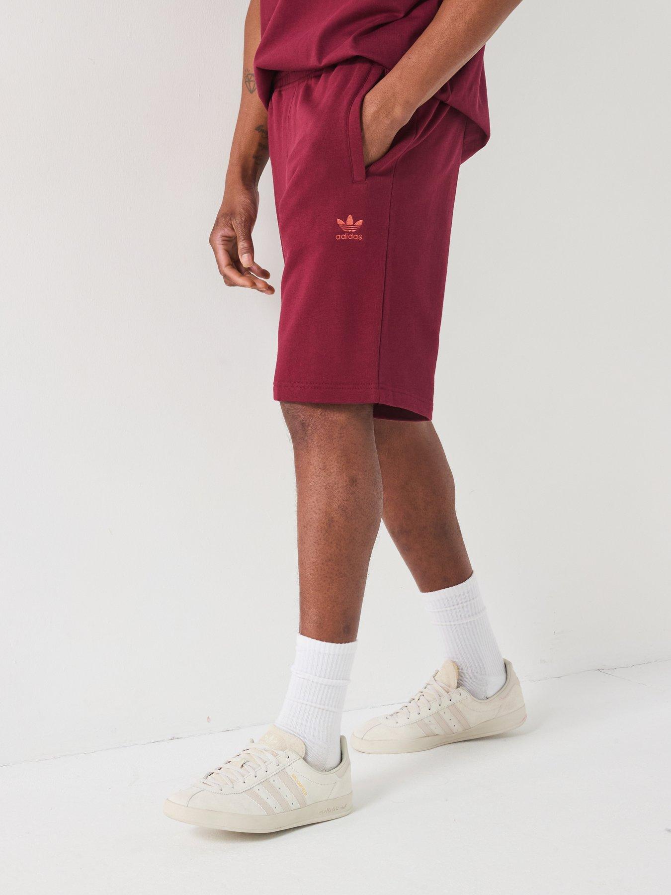 undefined Mens Trefoil Essentials Shorts - Red