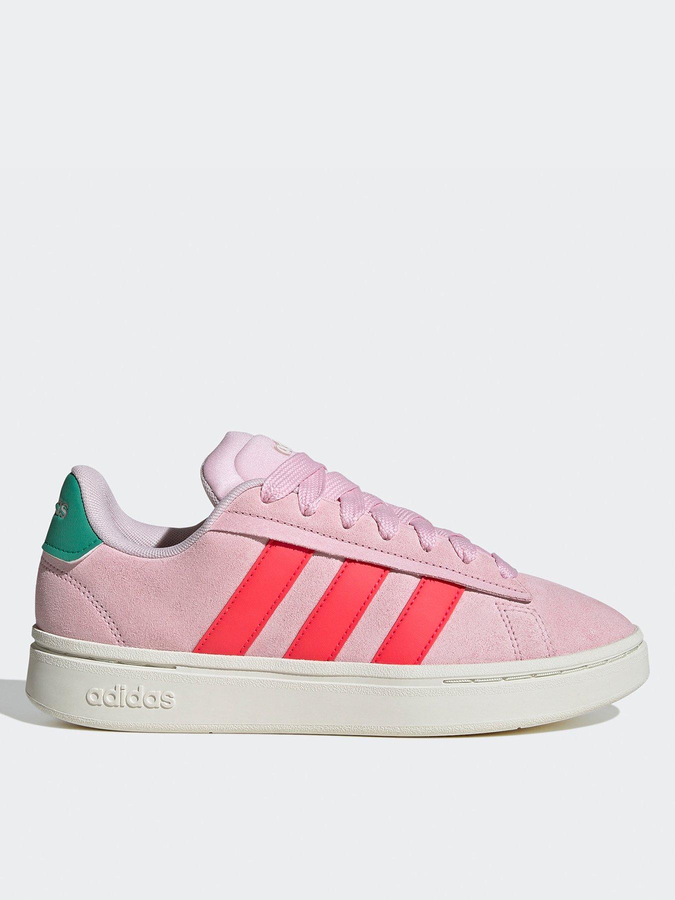 adidas Sportswear Womens Grand Court Alpha 00S Trainers - Clear Pink/Lucid  Red/Court Green | Very