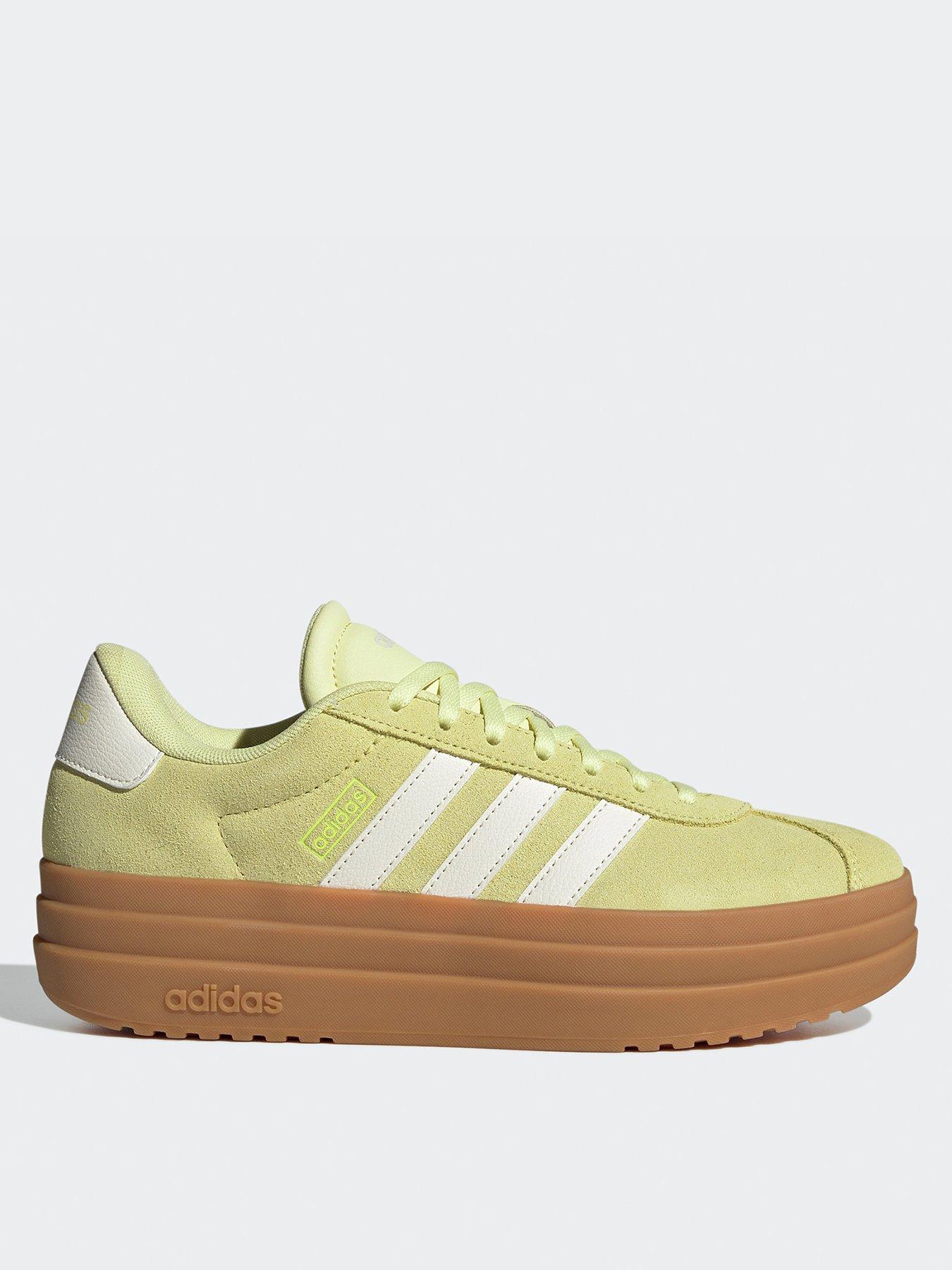 adidas Sportswear Womens Vl Court Bold Trainers - Ice Yellow/Off White/Lucid Lem