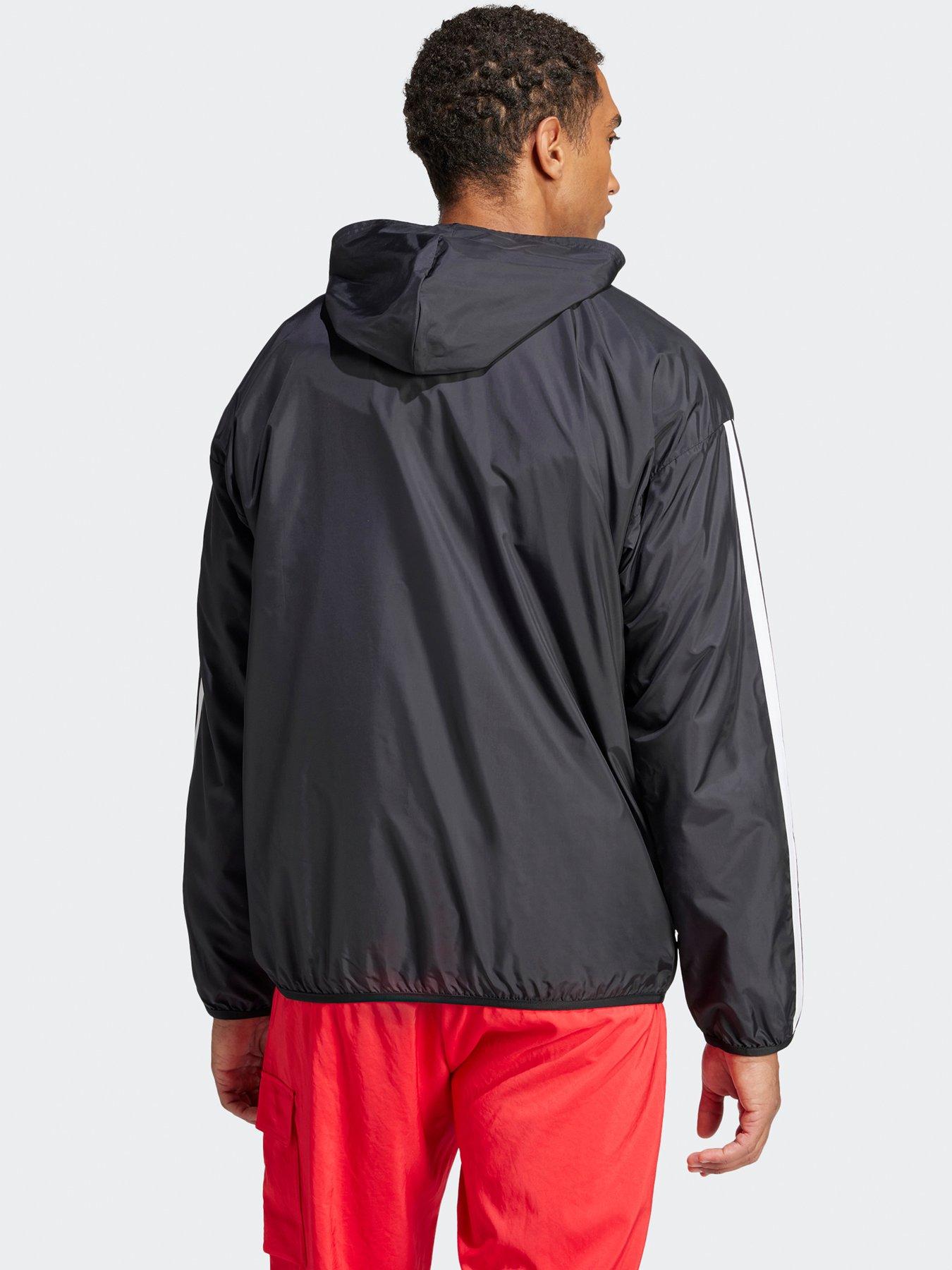 Image 2 of 5 of adidas Sportswear Mens Essentials 3-stripe Windbreaker - B - Black/White