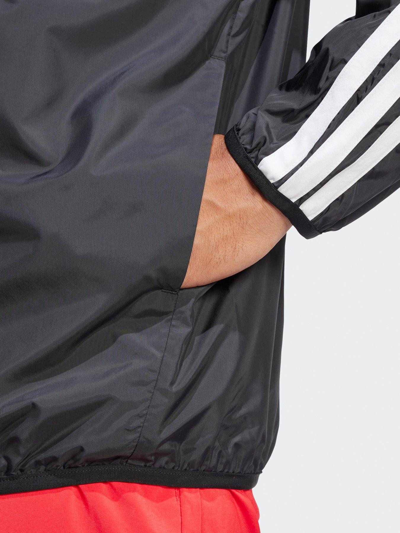 Image 5 of 5 of adidas Sportswear Mens Essentials 3-stripe Windbreaker - B - Black/White