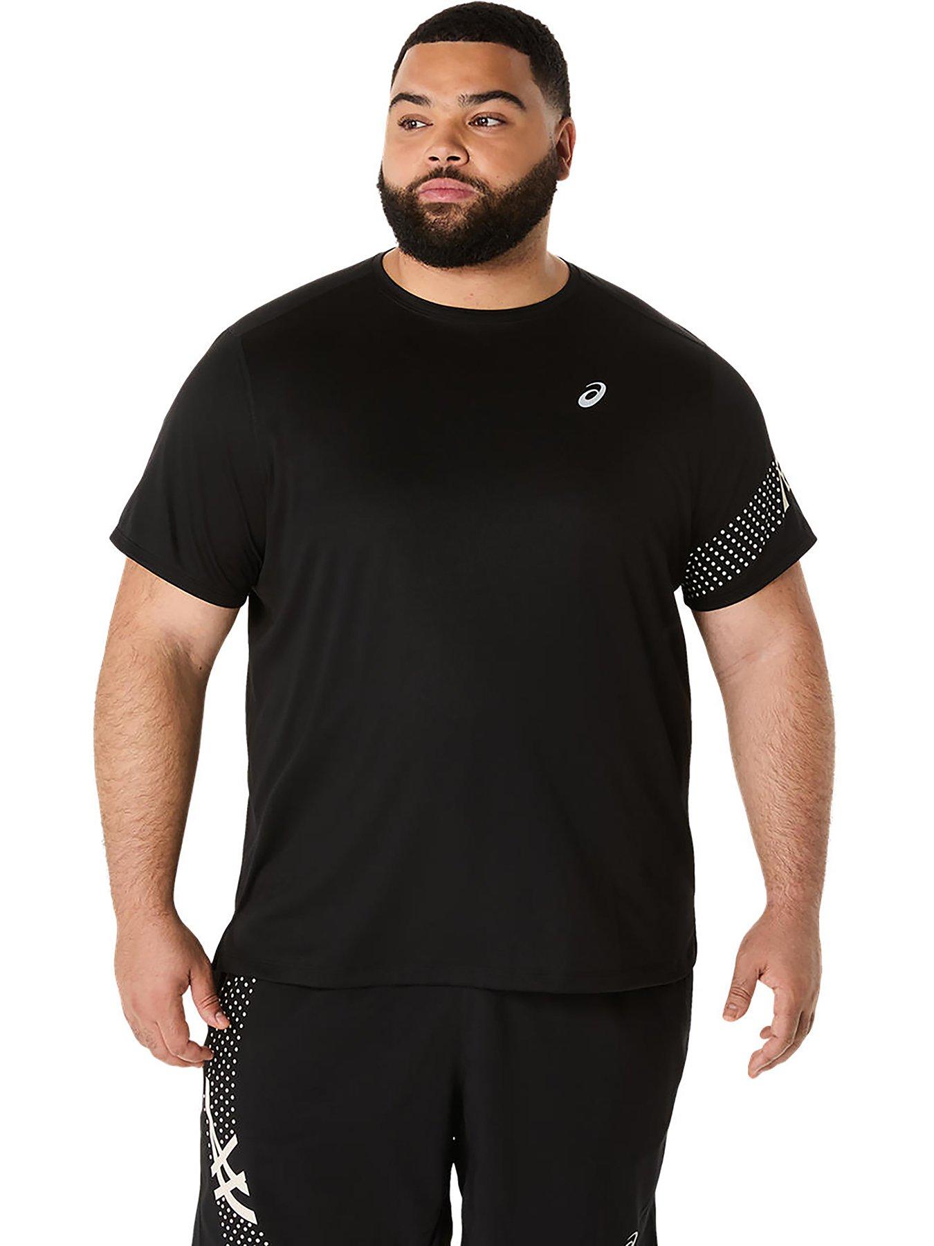 Image 1 of 6 of Asics Mens Icon Short Sleeve Top - Black