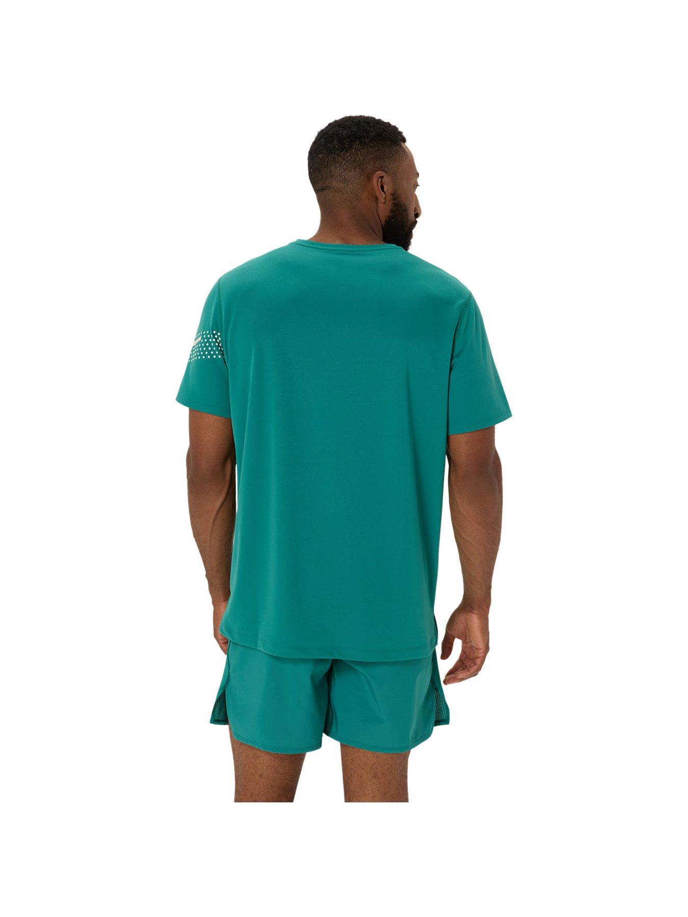 Image 2 of 6 of Asics Mens Running Icon T-Shirt - Green