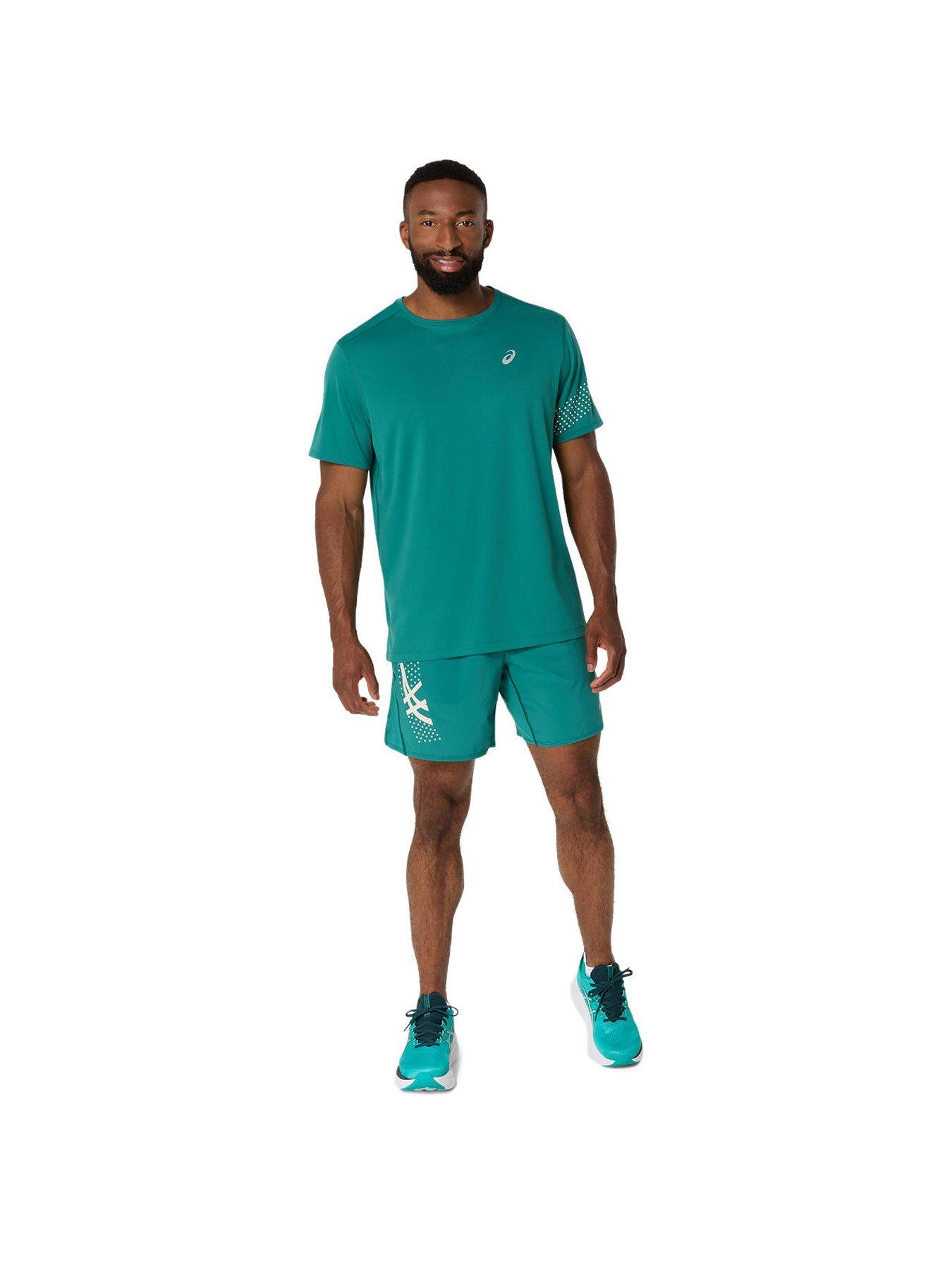 Image 3 of 6 of Asics Mens Running Icon T-Shirt - Green