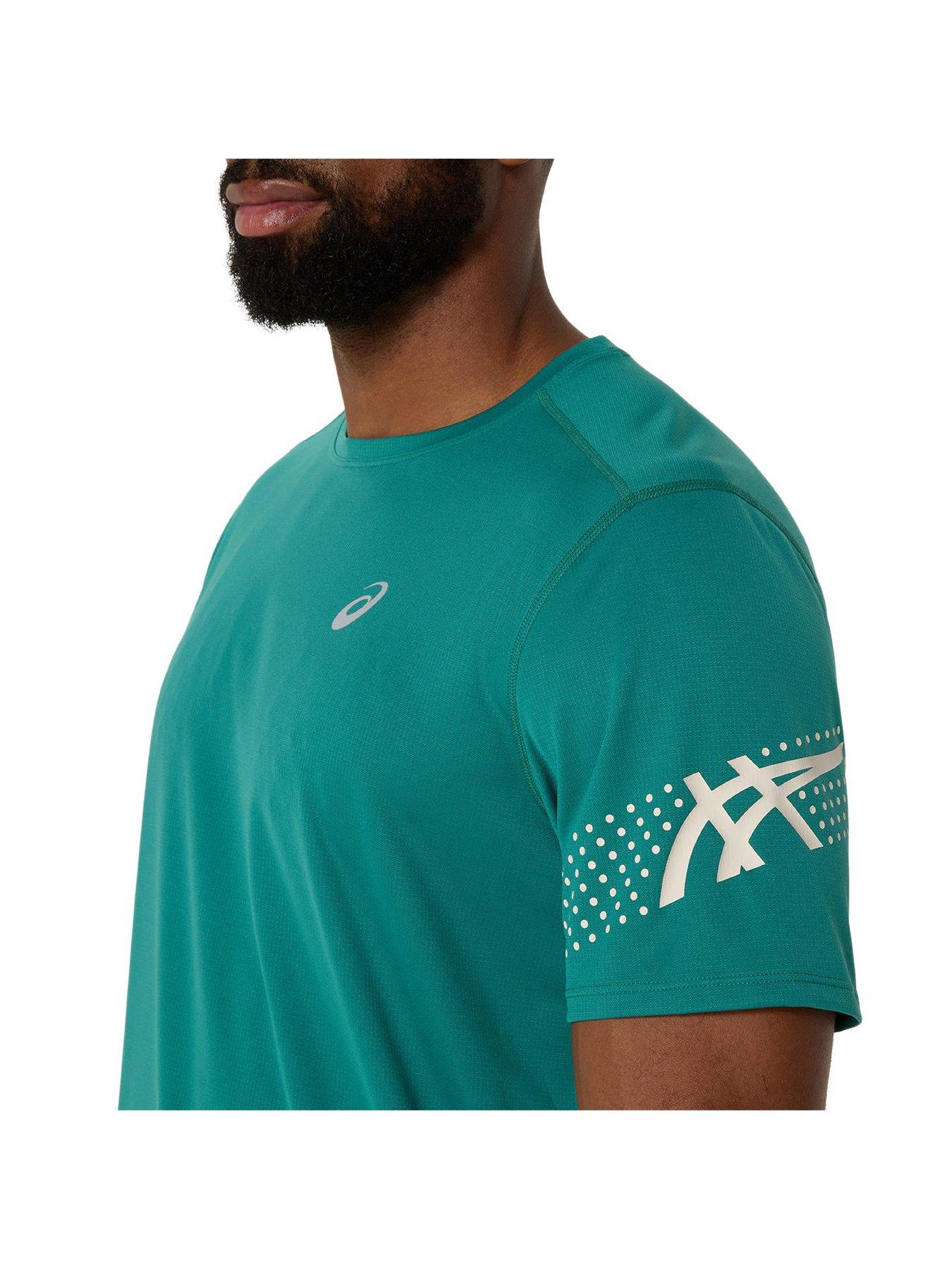 Image 6 of 6 of Asics Mens Running Icon T-Shirt - Green