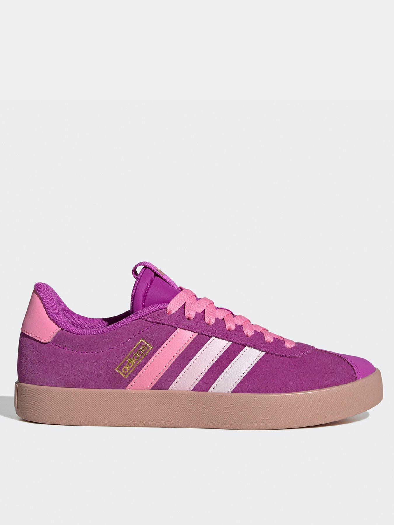 undefined Womens Vl Court 30 Trainers - Flash Pink/Bliss Pink/Gold Met