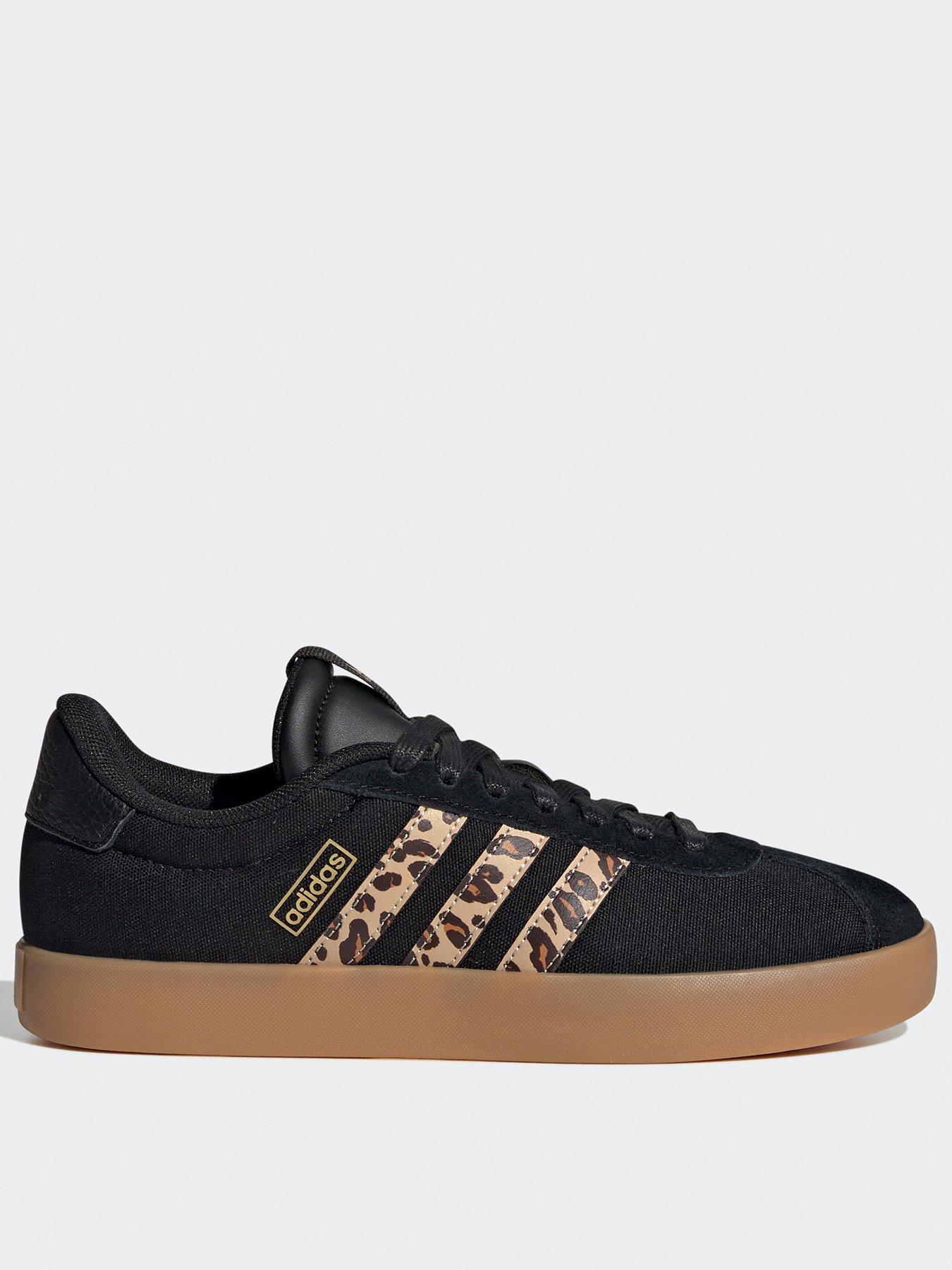 adidas Sportswear Womens Vl Court 30 Trainers Black/Leopard Very