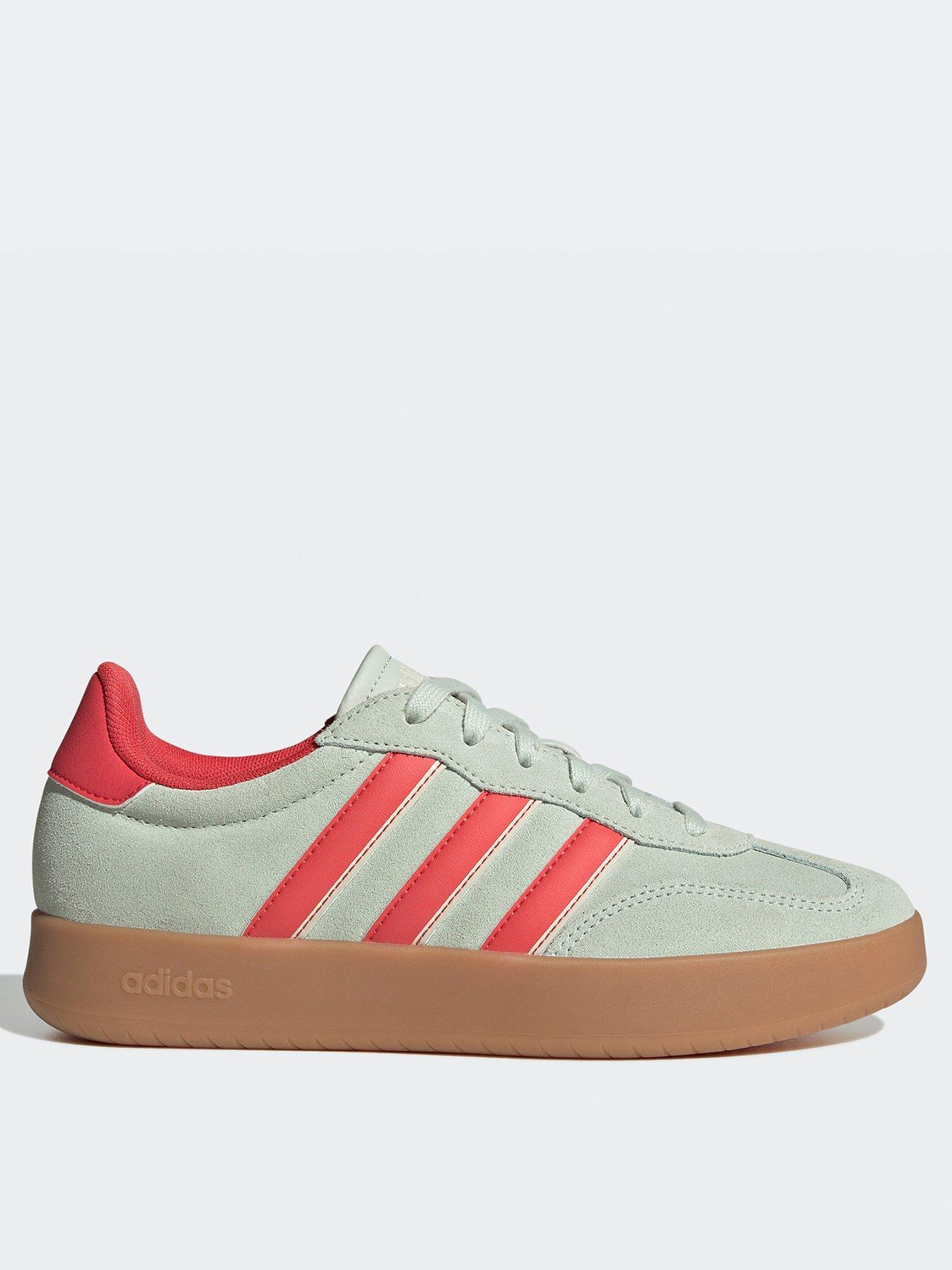adidas Sportswear Womens Barreda Trainers, Linen Green/Lucid Red/Wo White, Size 3.5, Women